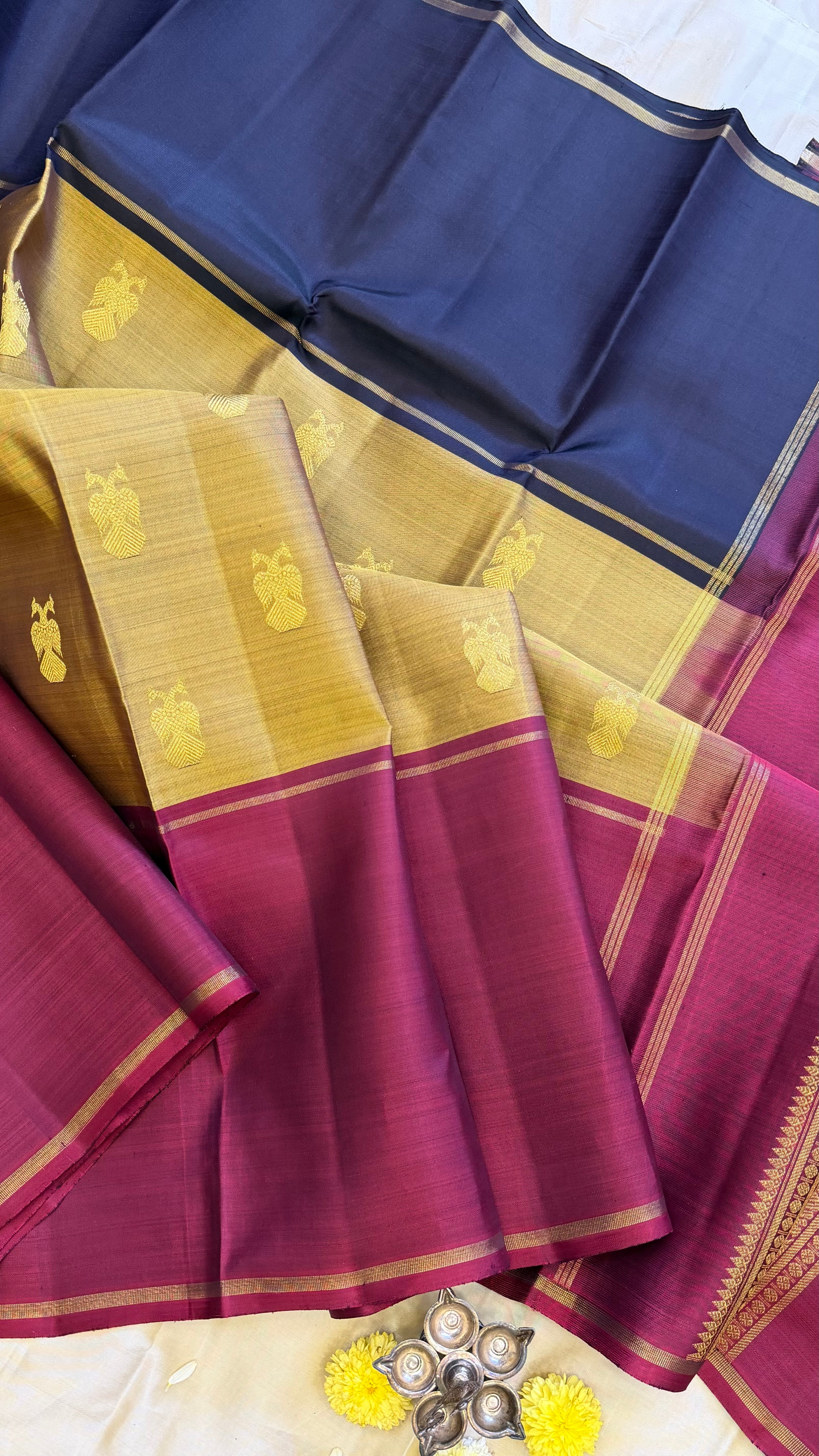 Mubbagam ganga jamuna border - kalakshetra kili pallu / kanjipuram silk
