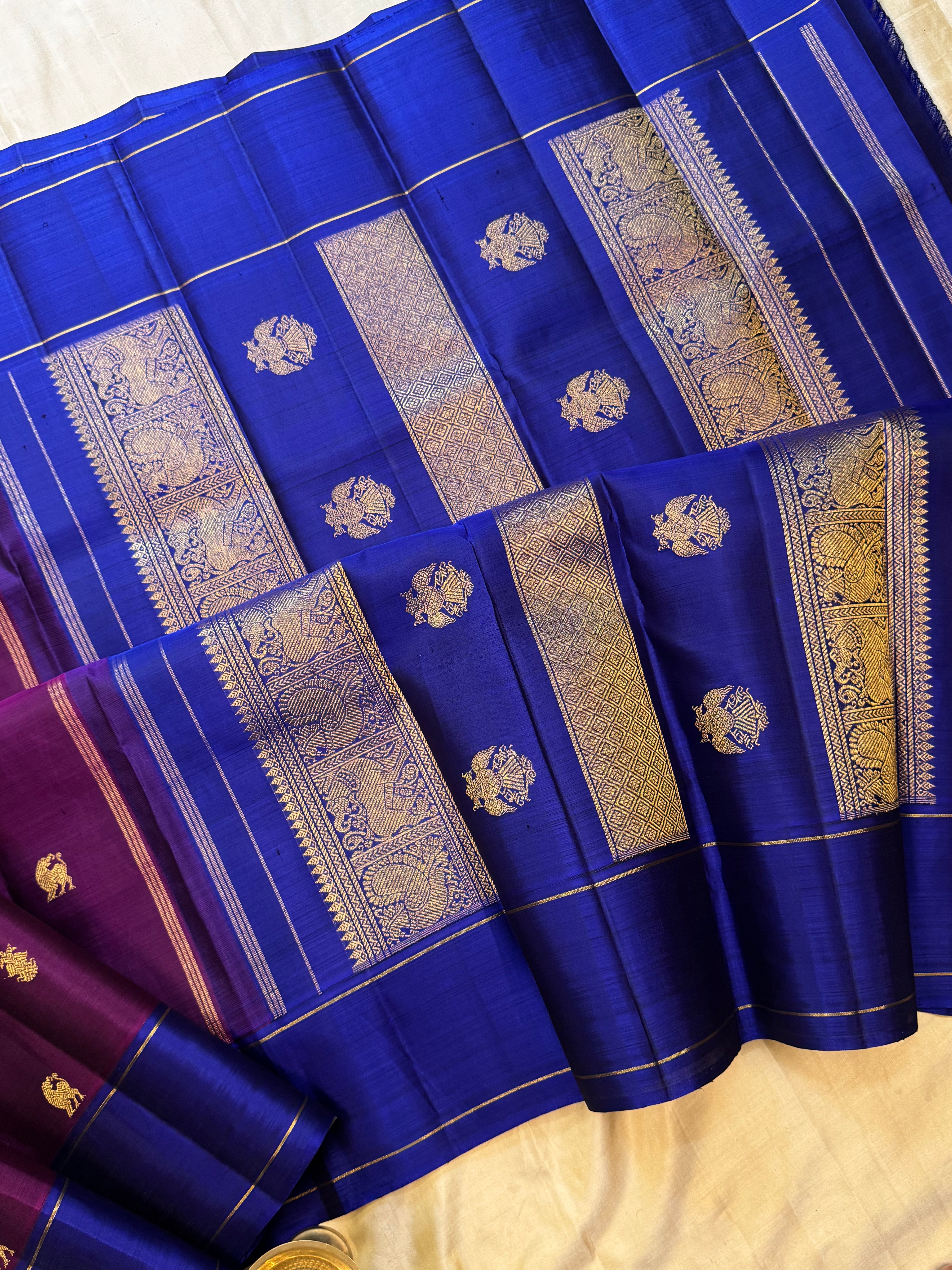 Navalpazha colour / simple kanjipuram silk