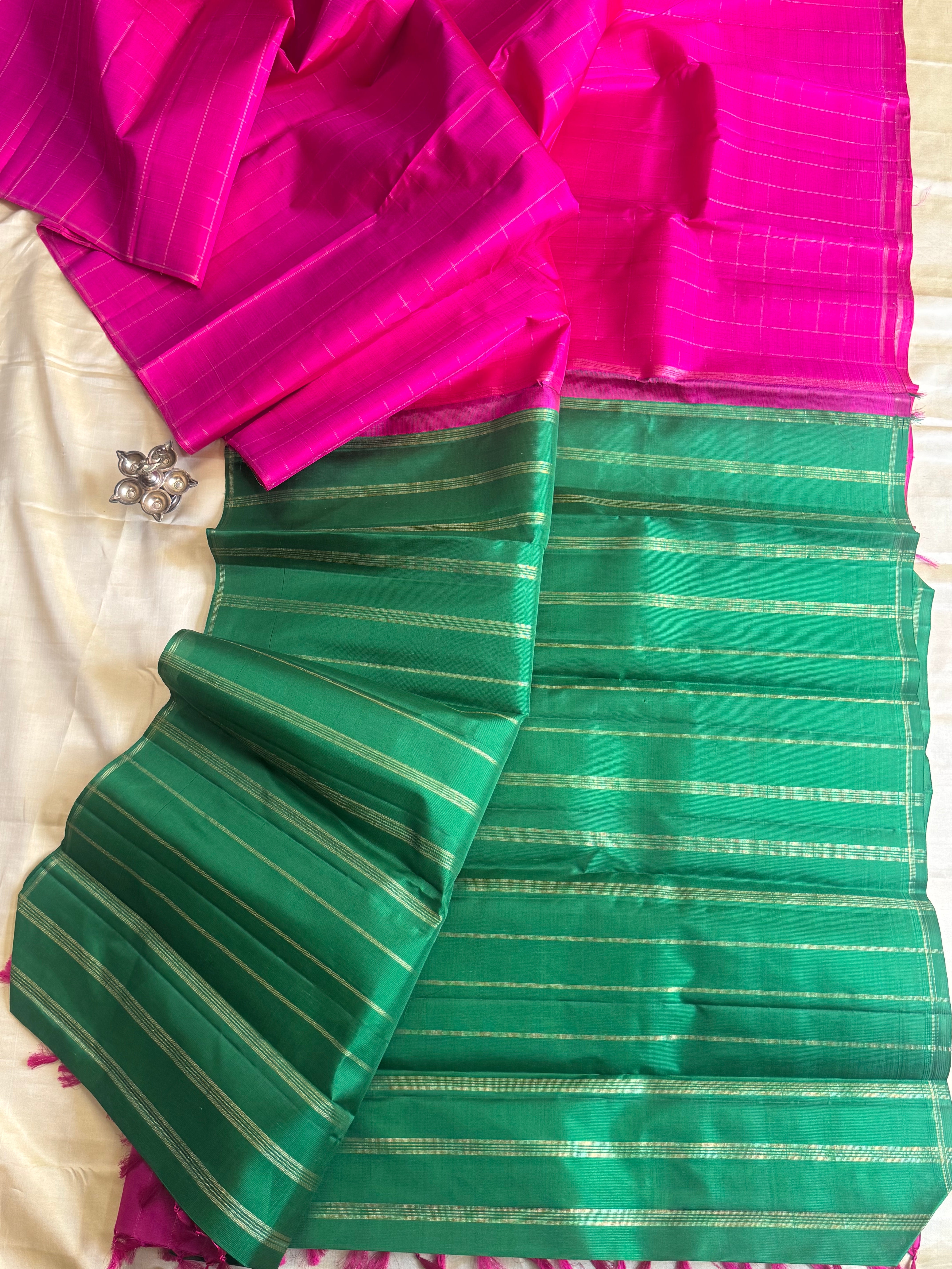 Pink Zari Kattam kanjipuram silk