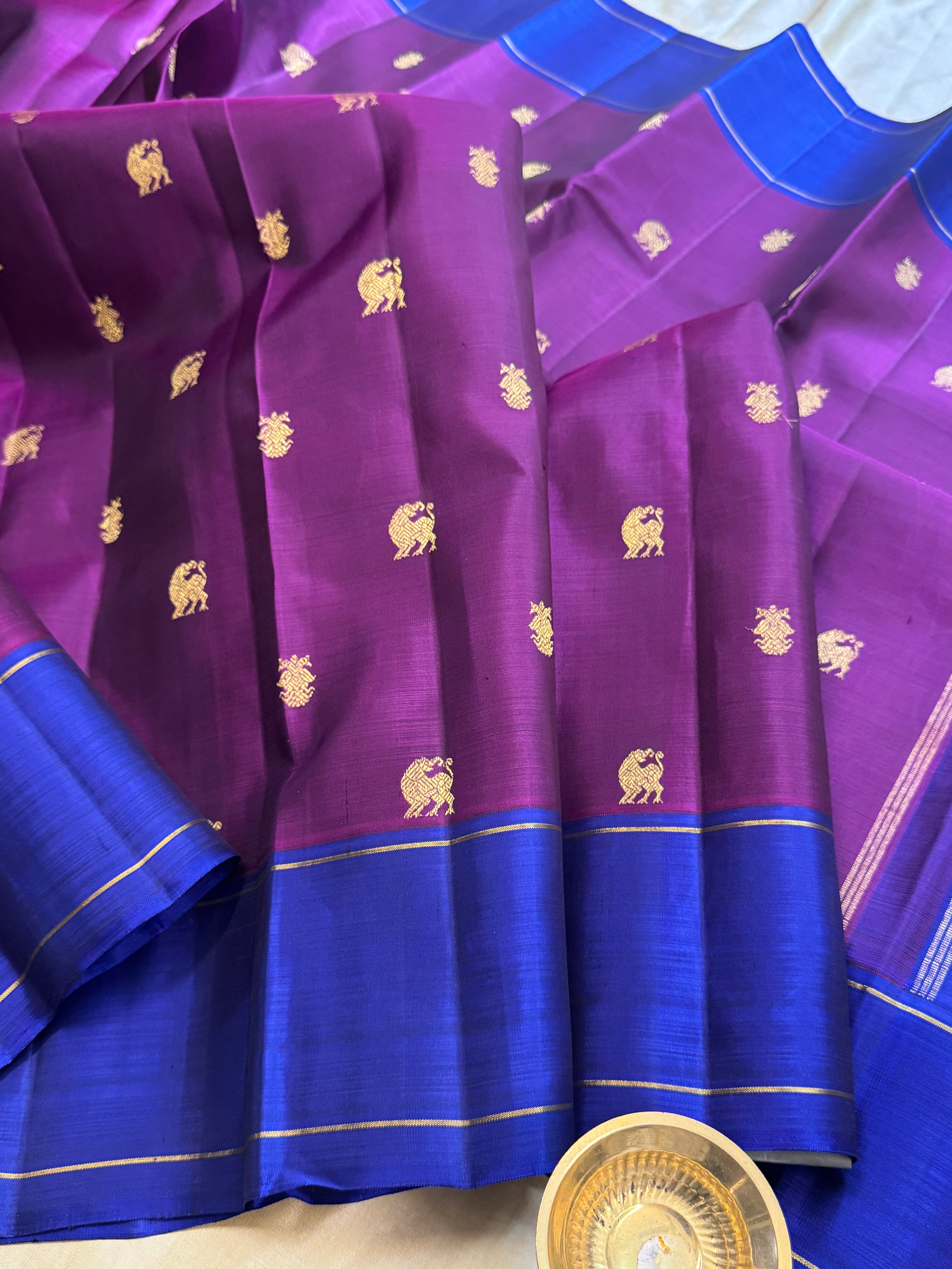 Navalpazha colour / simple kanjipuram silk