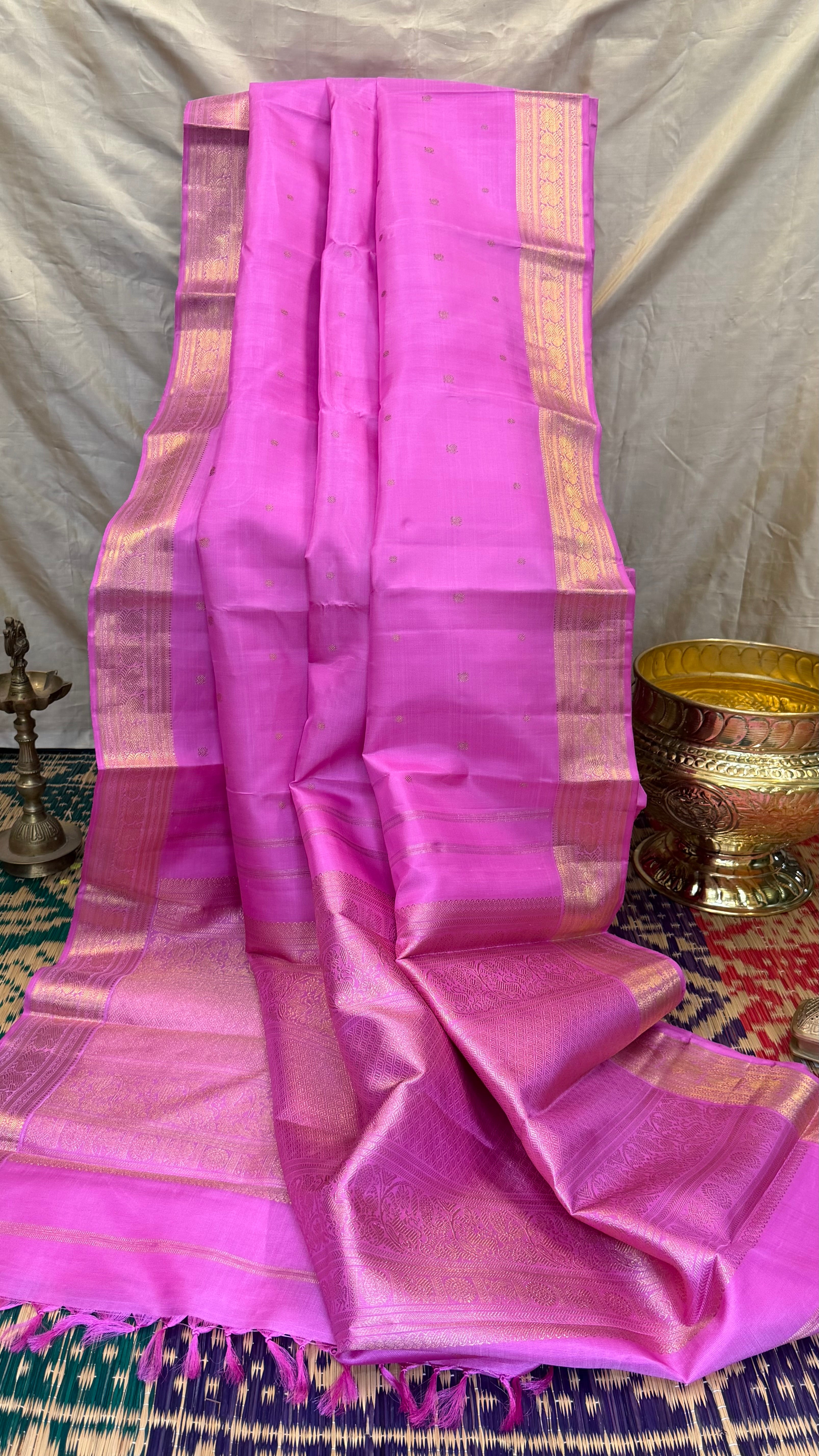 Swapnam: Roja pink Annam pet / Kanjipuram silk