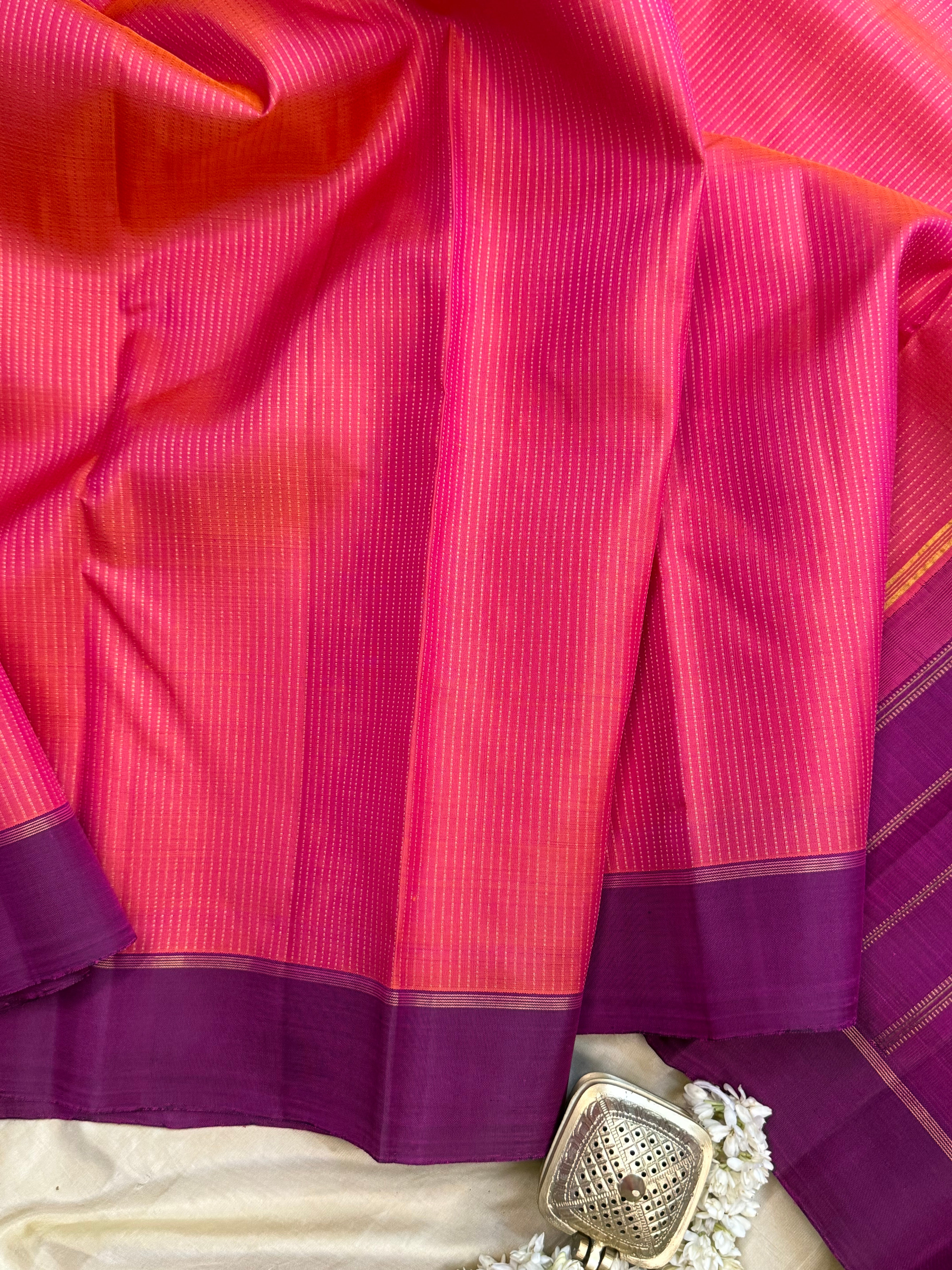 Pinkish purple oosivanam / Kanjipuram silk