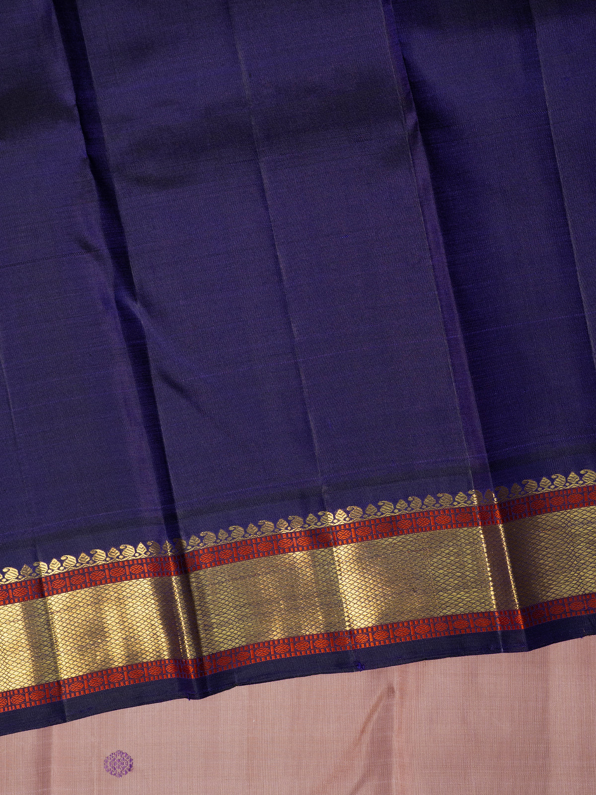 Baby pink korvai Kanjipuram Silk Saree CLSA8410