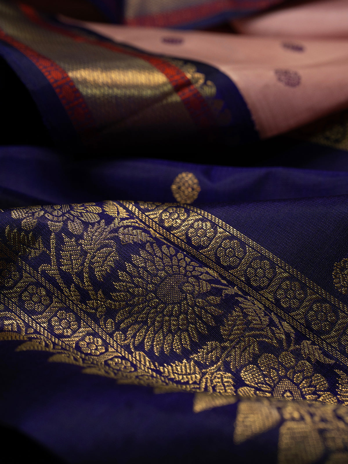Baby pink korvai Kanjipuram Silk Saree CLSA8410