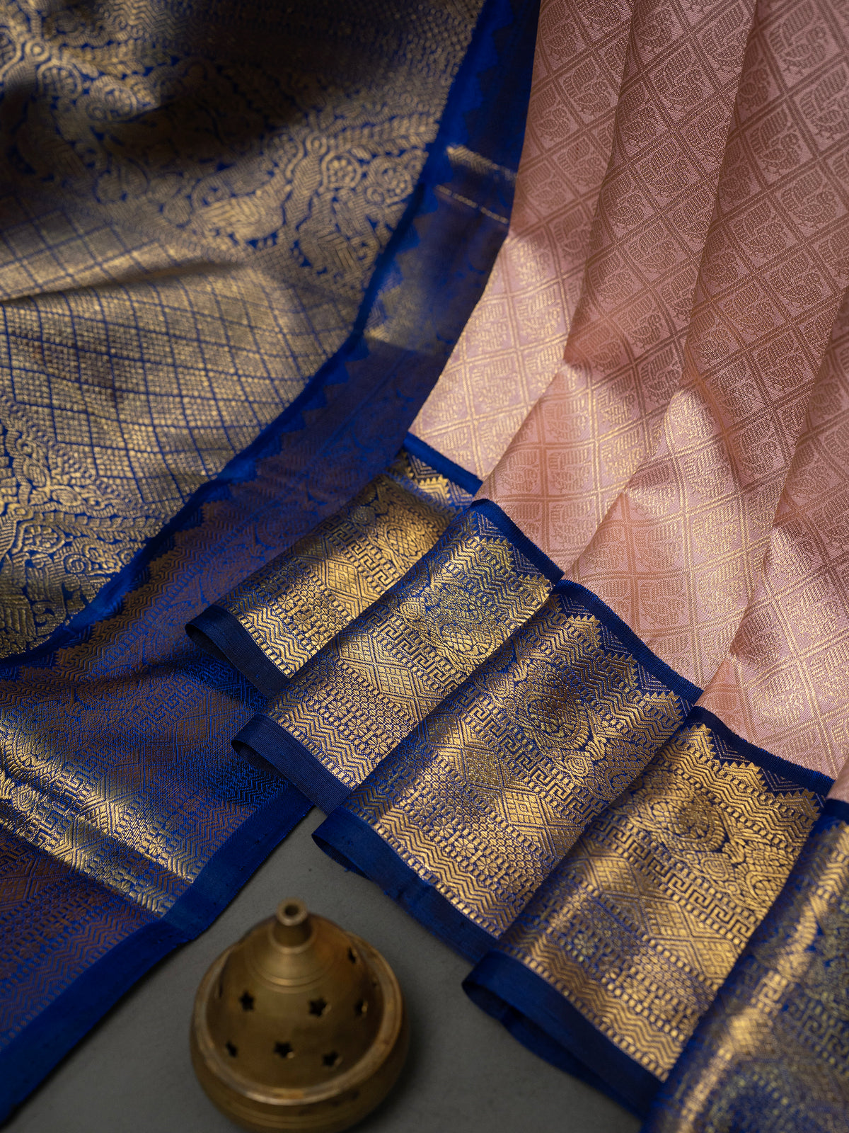 Paste plush pink brocade / Kanjipuram Silk Saree CLSA4265