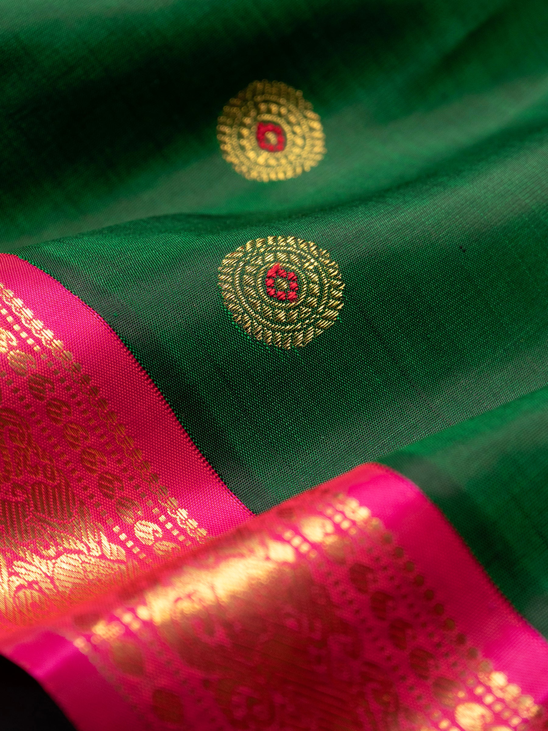 Double tone meenakari Korvai / pure Kanjipuram Saree CLSA9476