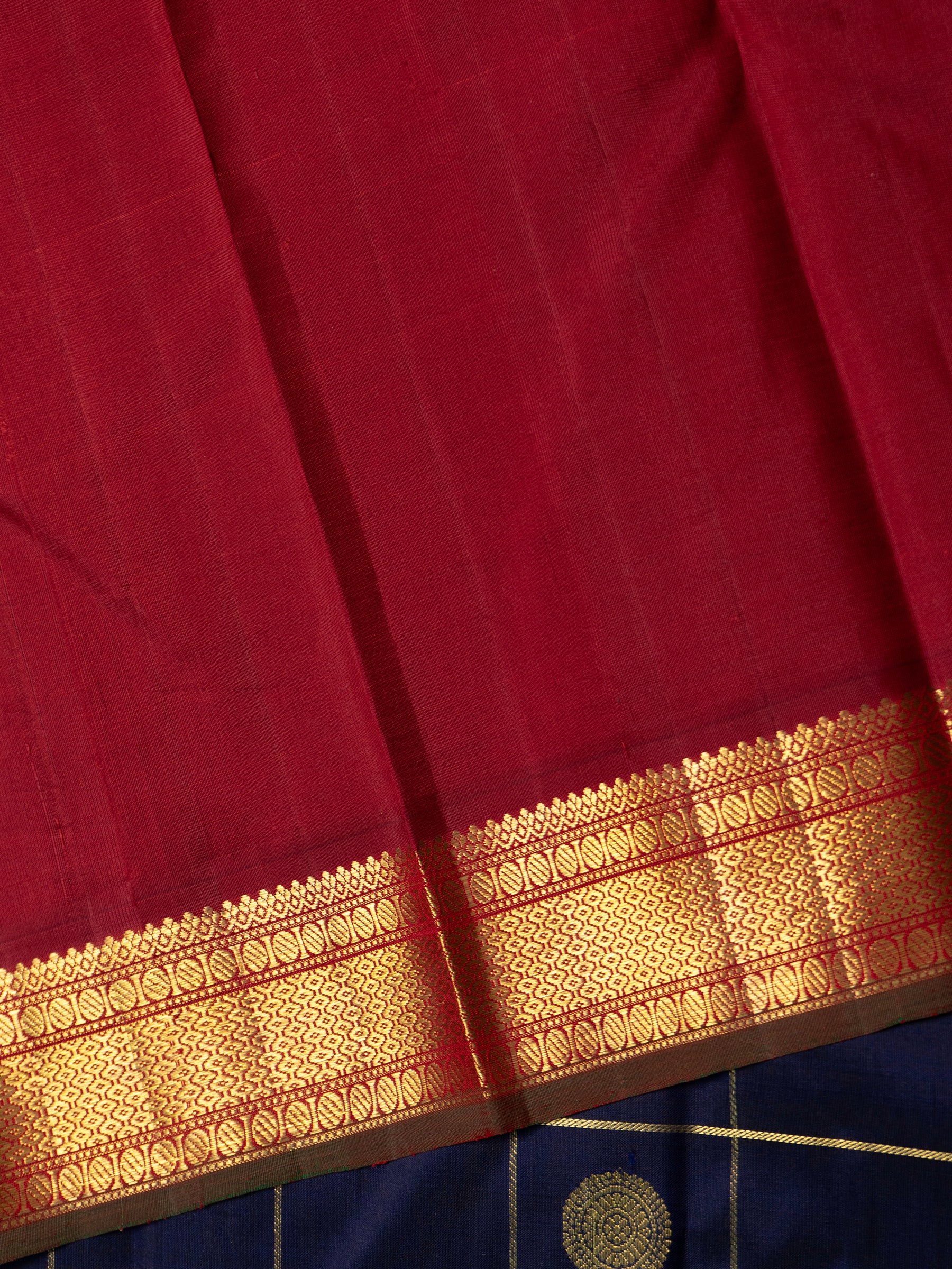 Blue Kai Korvai Kattam pure Kanjipuram Saree CLSA9340