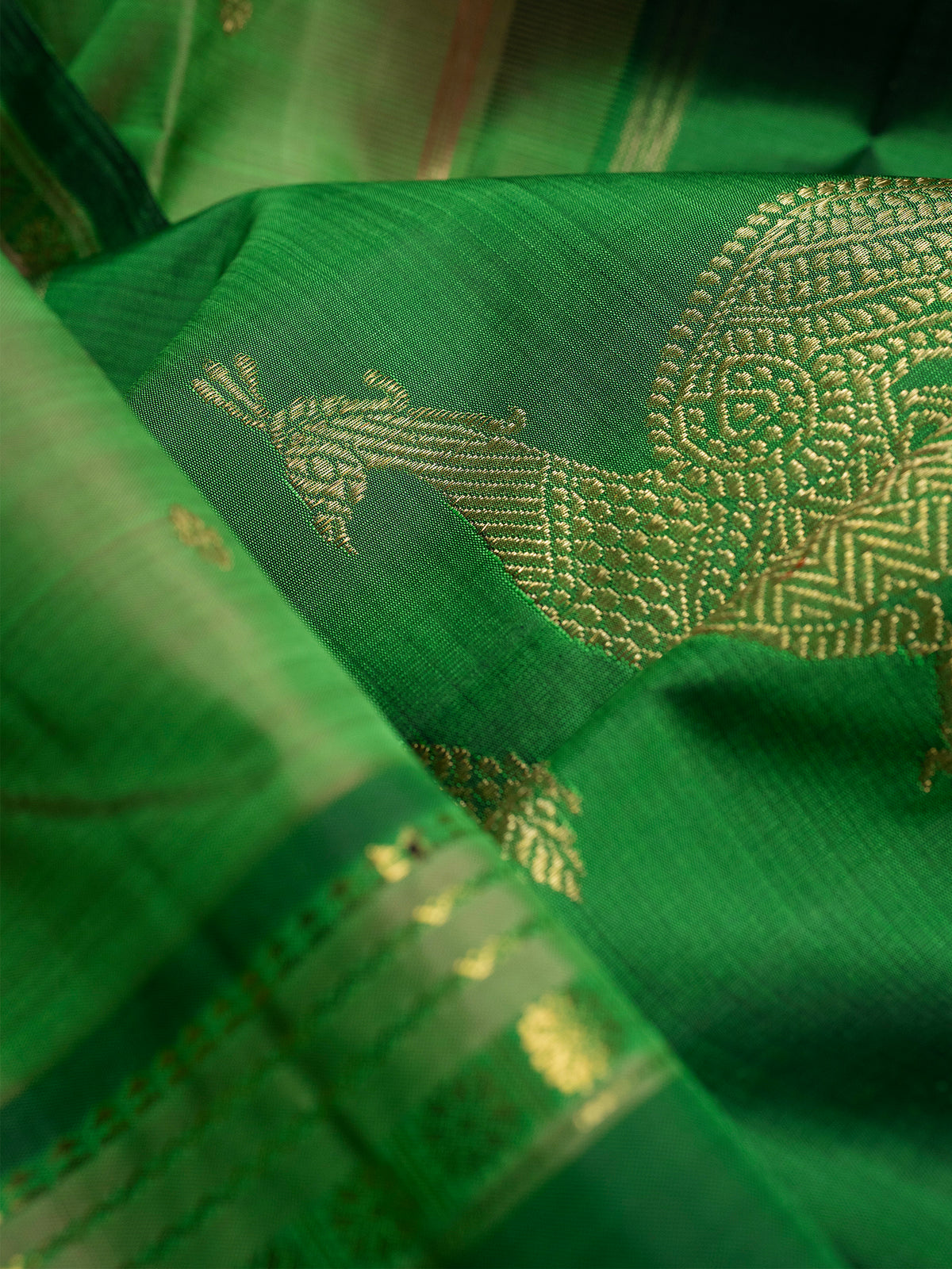 Alli green shot master weaver saree / Kanjipuram Silk Saree CLSA9992