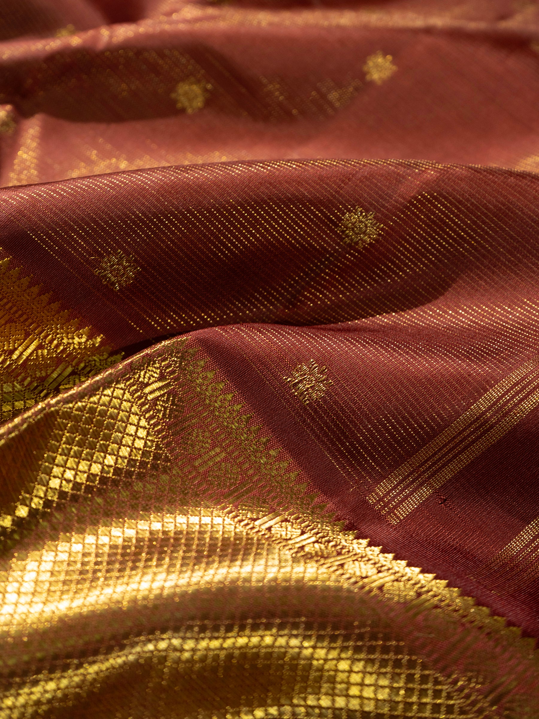 Chocolate brown Vairaoosi /Kanjipuram Silk Saree CLSA7733