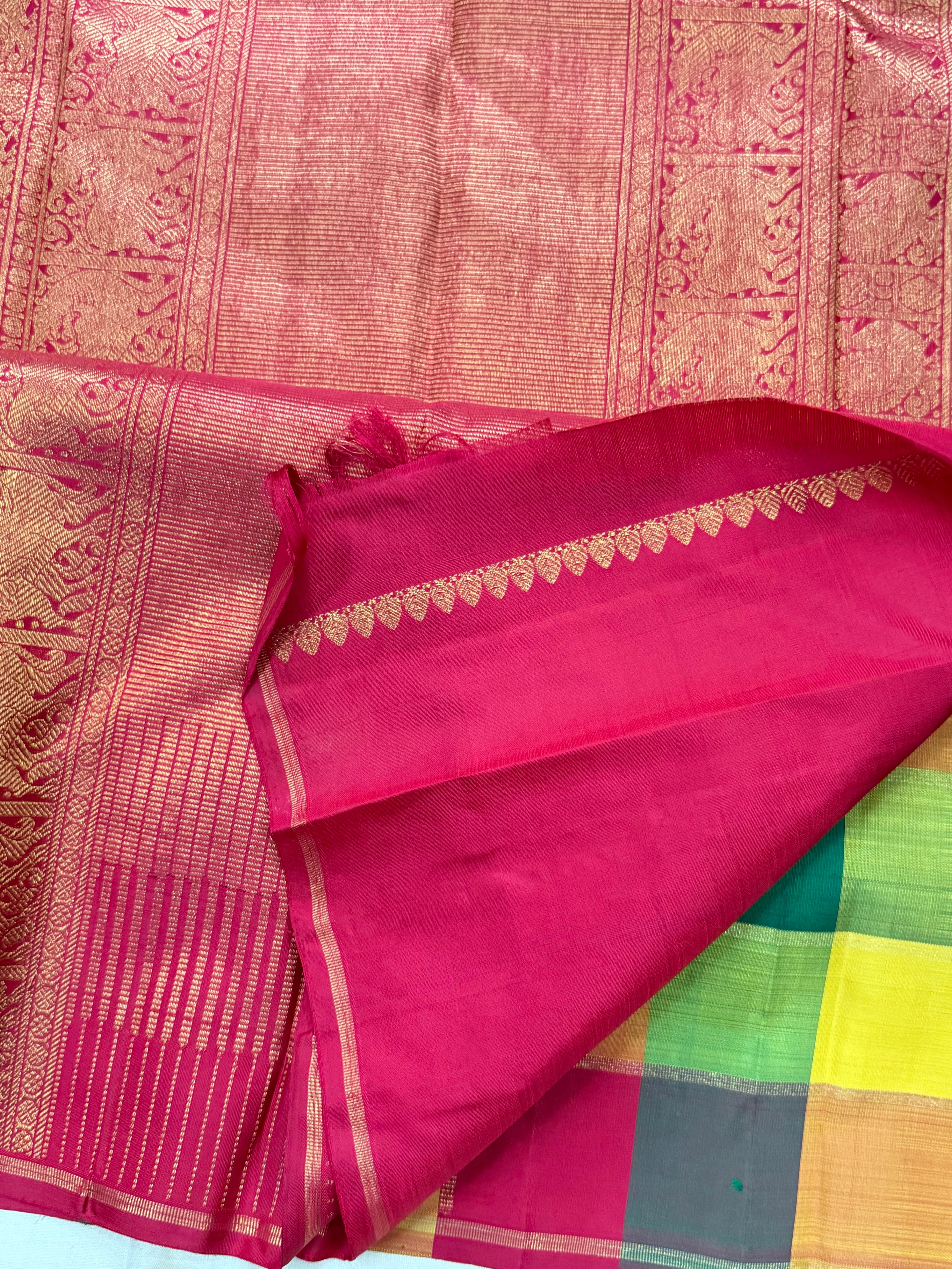 Paalum Pazhamum Kattam pure Zari Kanjipuram silk