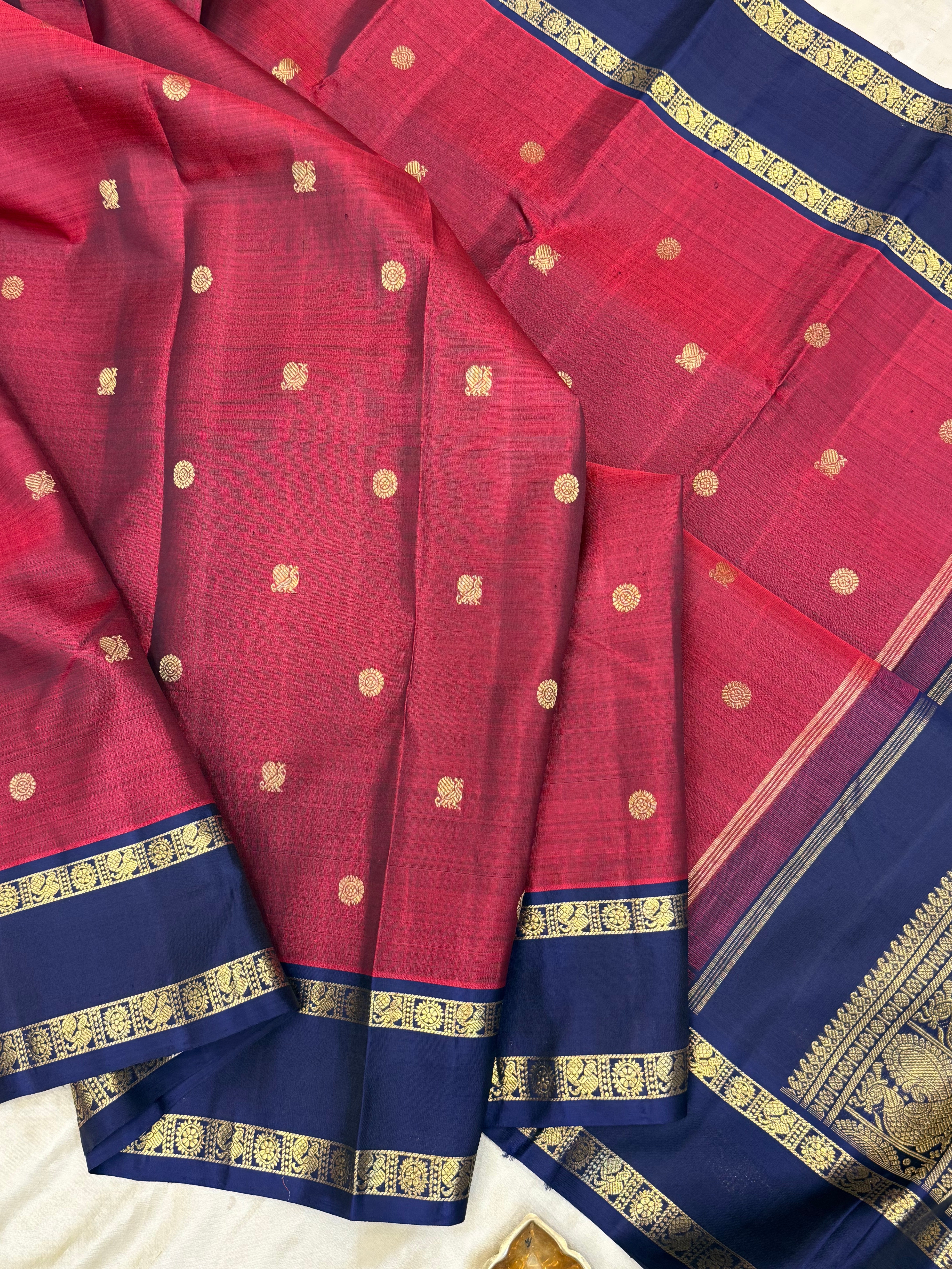 Kalyani : deep brick retta pet / kanjipuram silk