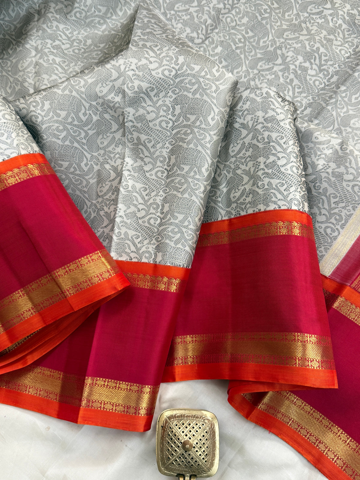 Vanasingaram Rettapet border/ Kanjipuram silk saree clsa 12793