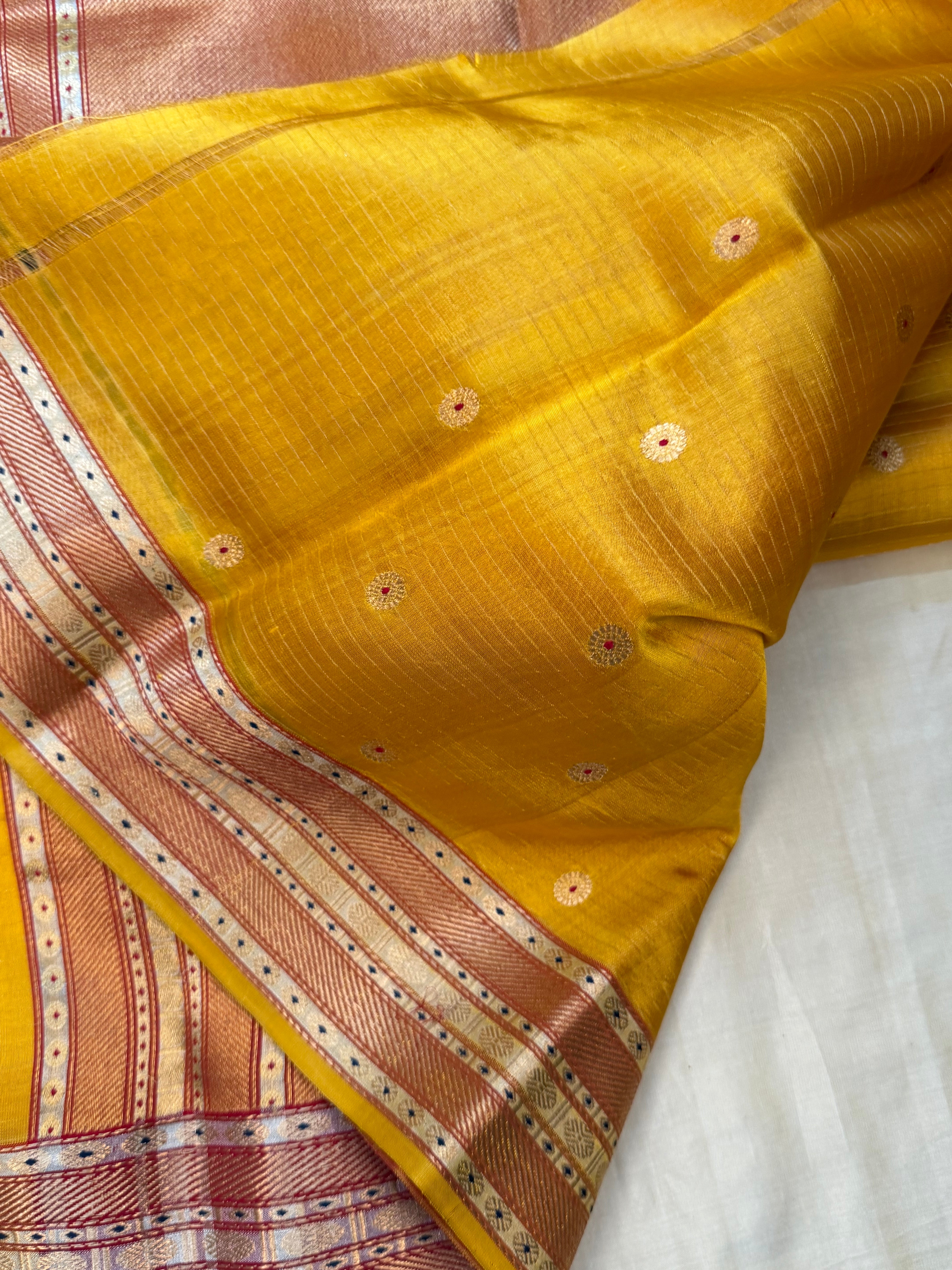 Ambe revival saree / revival Chanderi silk