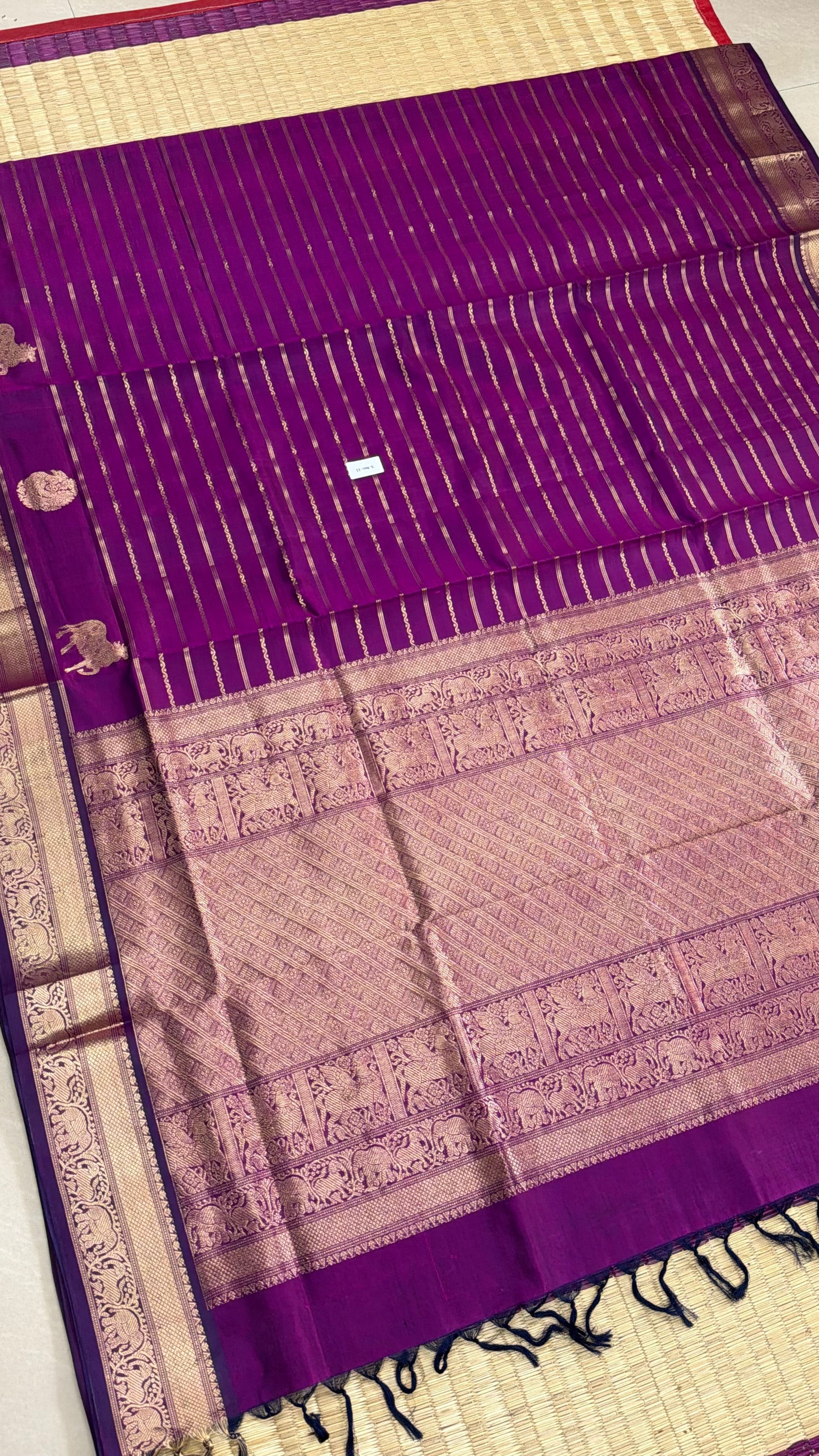 Purple Pichwai veldhari premium silk cotton