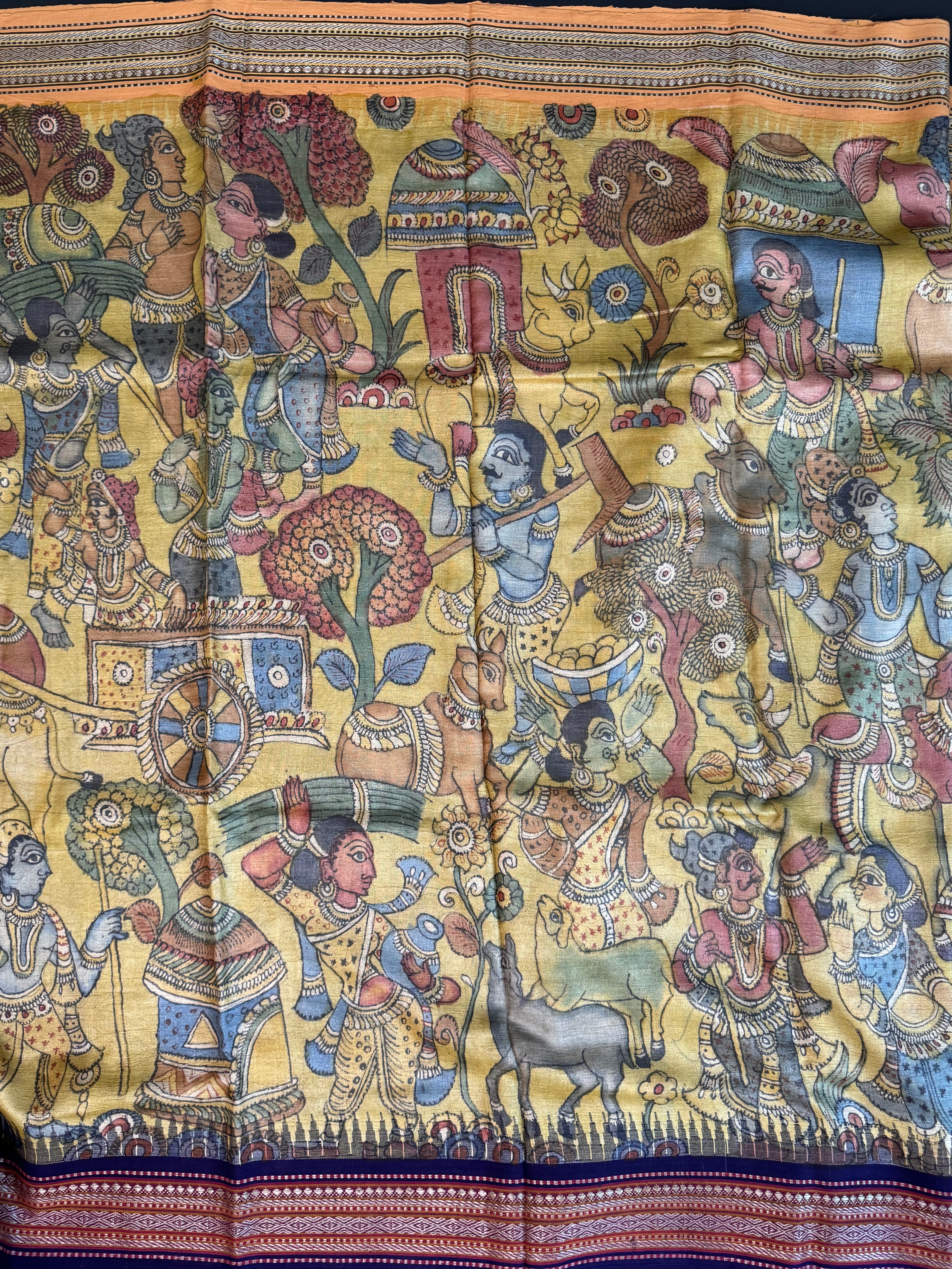 Pen kalamkari Vidharba Tussar4634