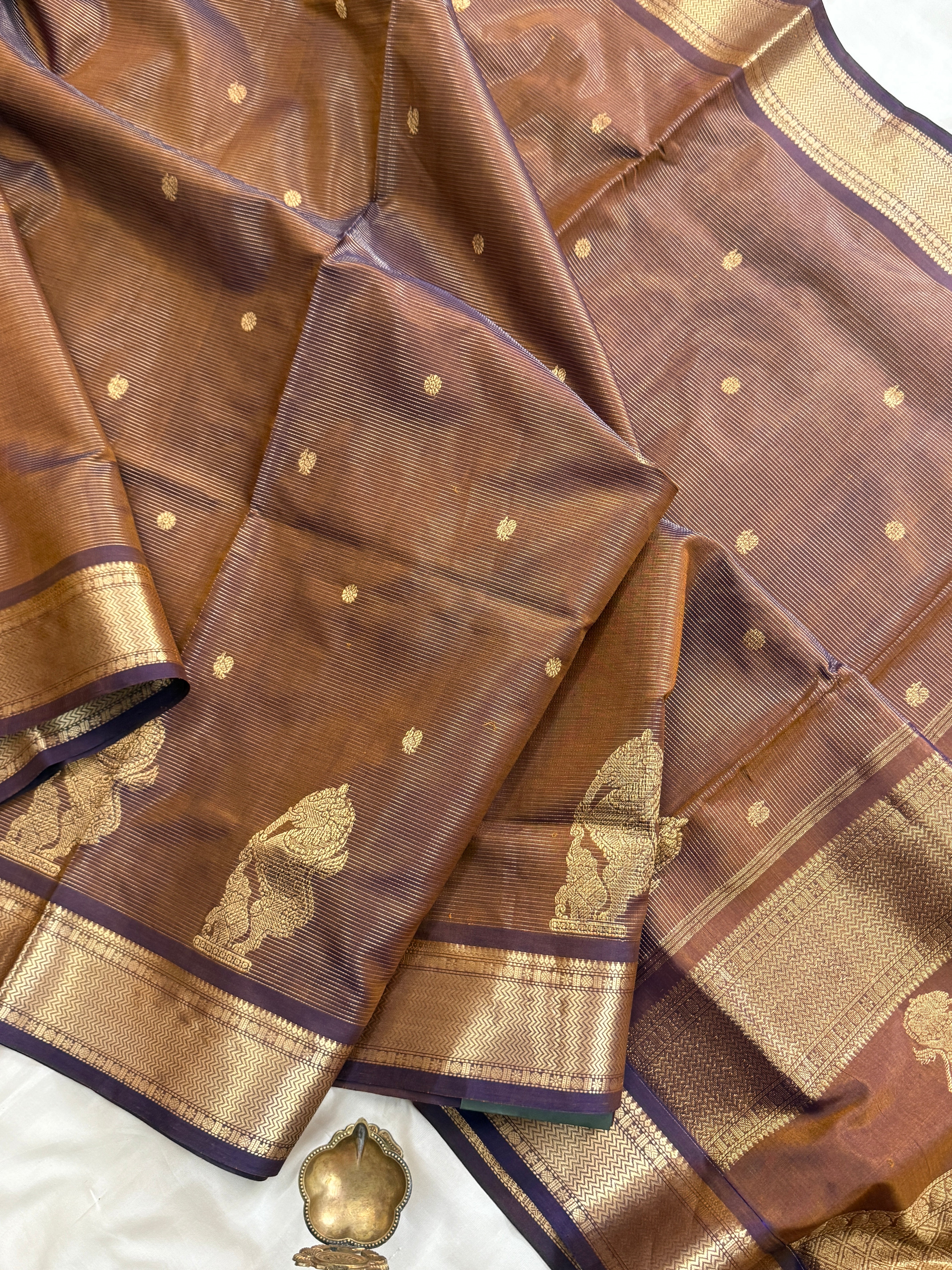 Honey vairaoosi annam checkaram Butta silk cotton/CLSA11489