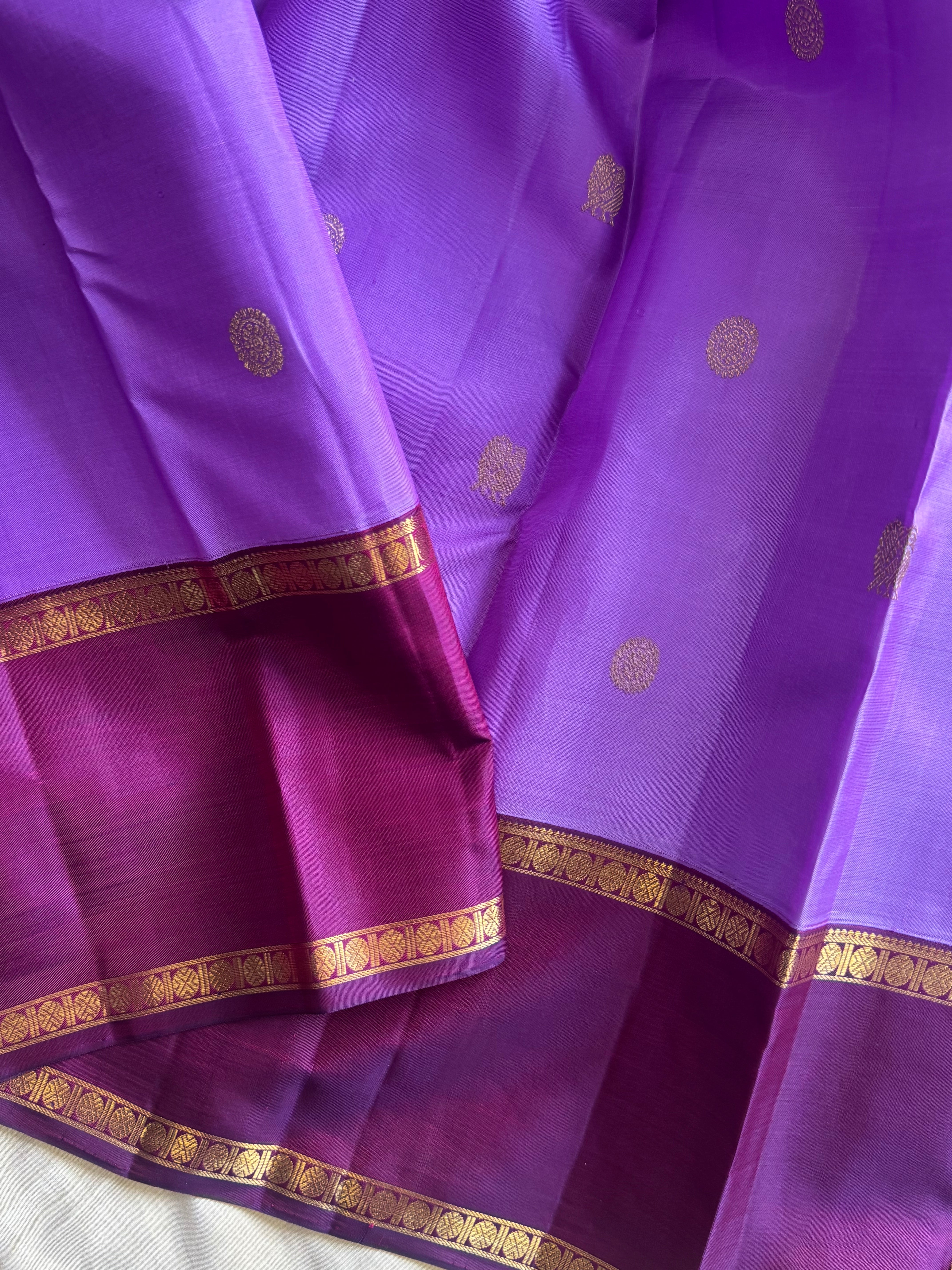 December poo rettapet border/ kanjipuram silk
