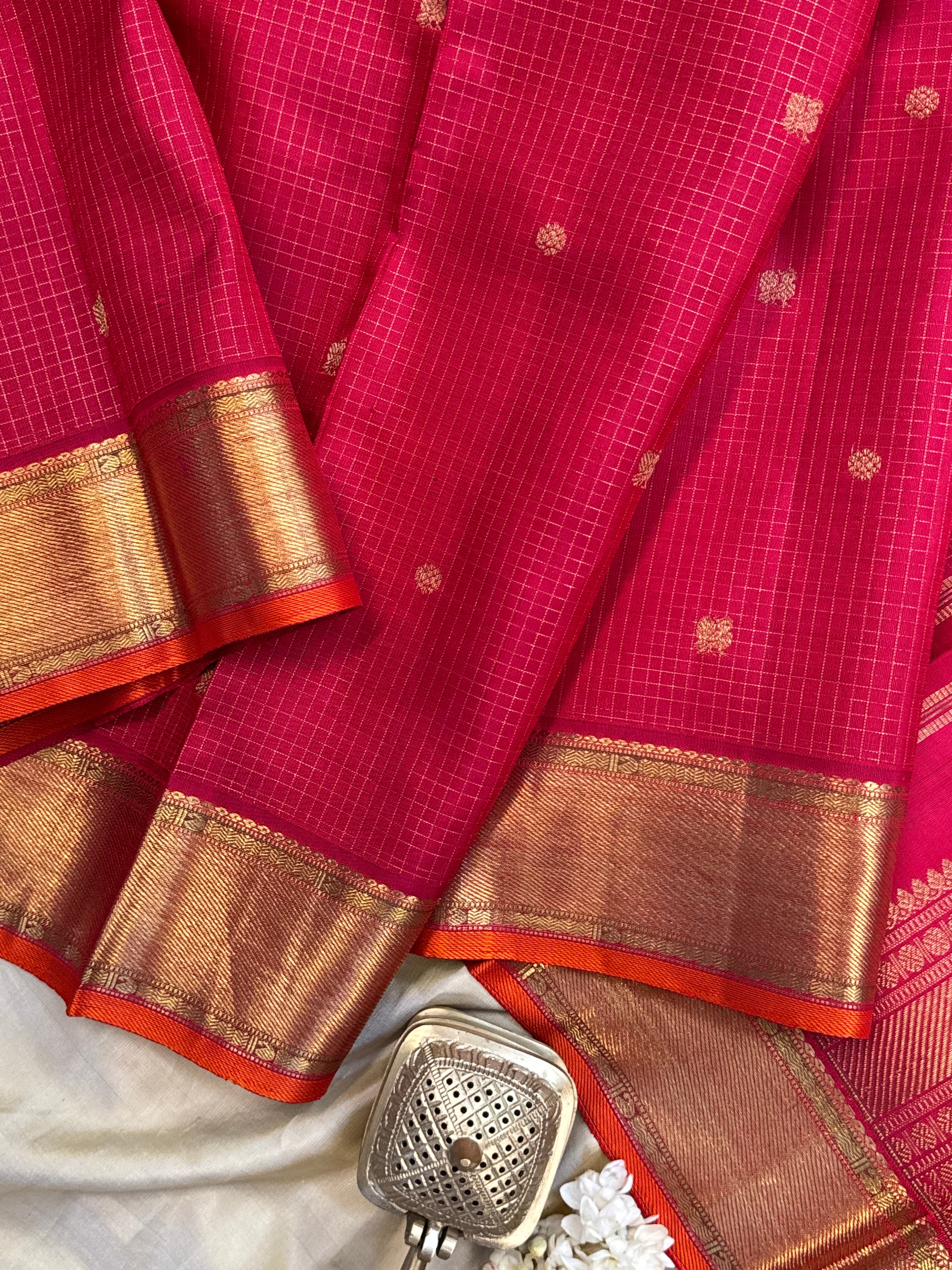 Red zari kattam butta / Kanjipuram silk CLSA2129