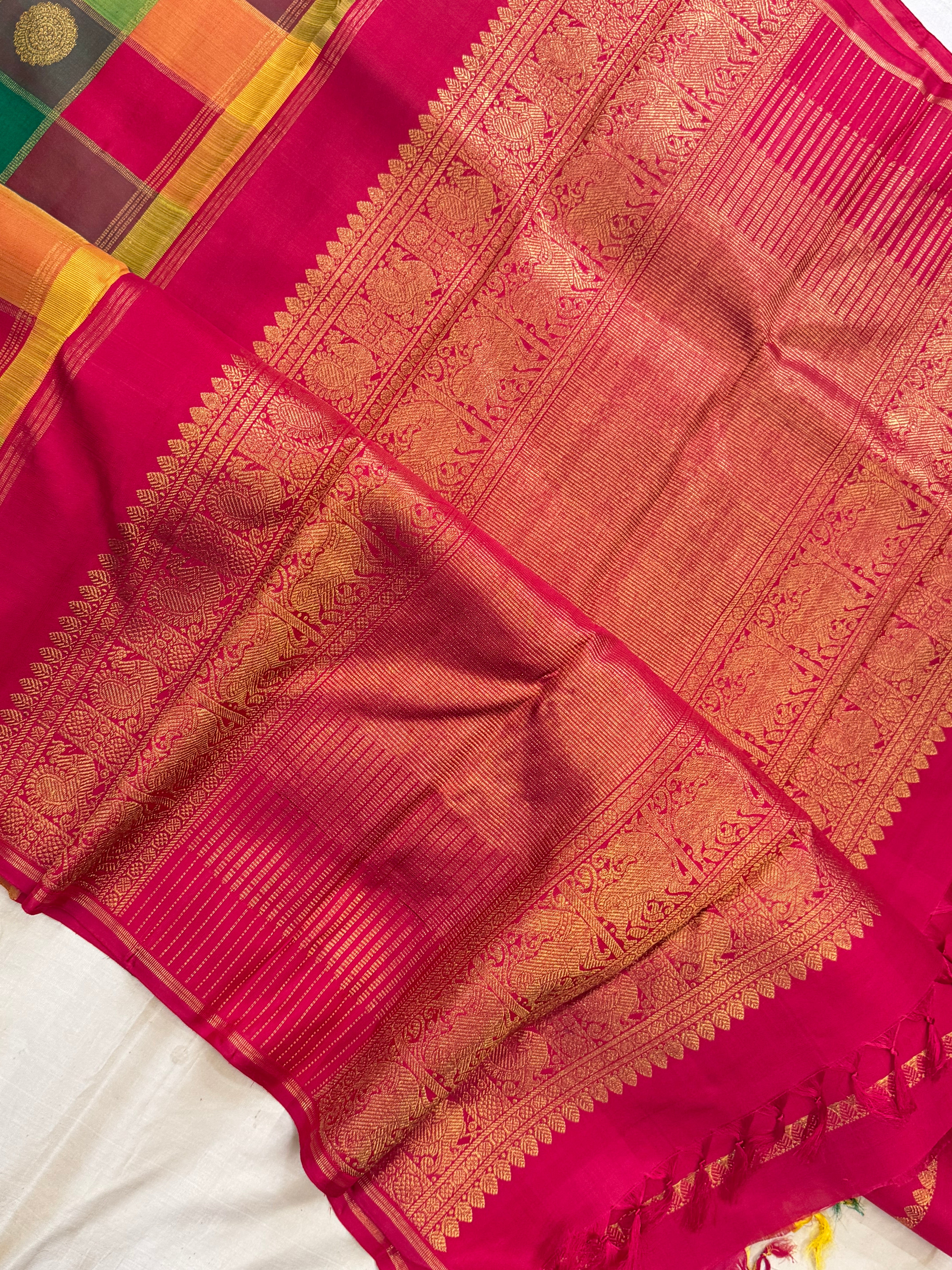 Paalum Pazhamum Kattam pure Zari Kanjipuram silk