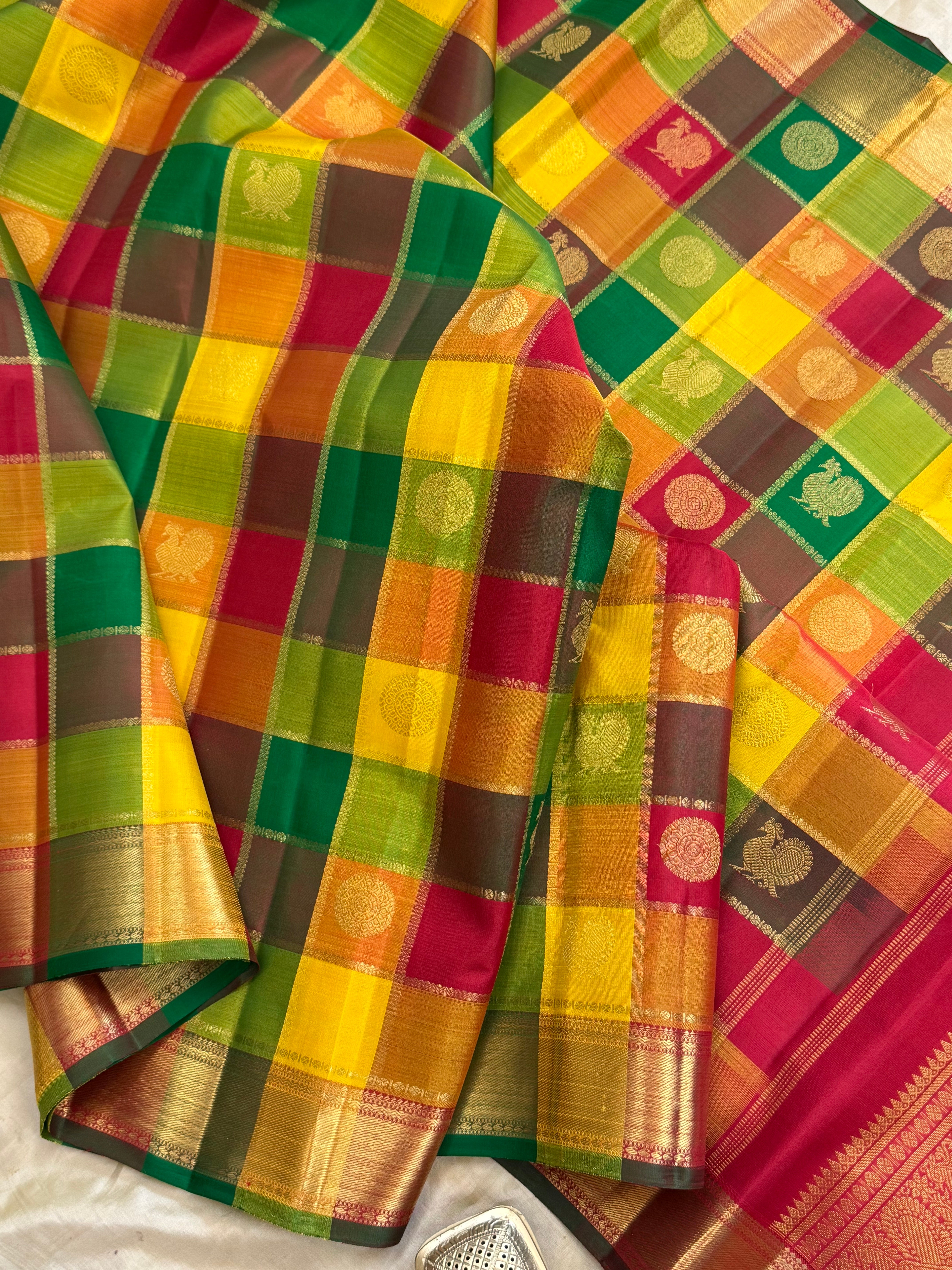 Vintage Paalum pazhum Kattam/kanjipuram silk /CLSA10490