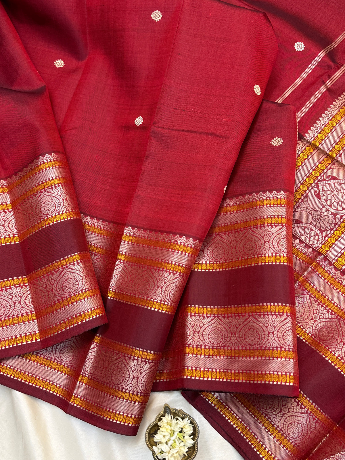 Festivel edit _Special edition _long border with body thread butta silk saree/clsa 12410