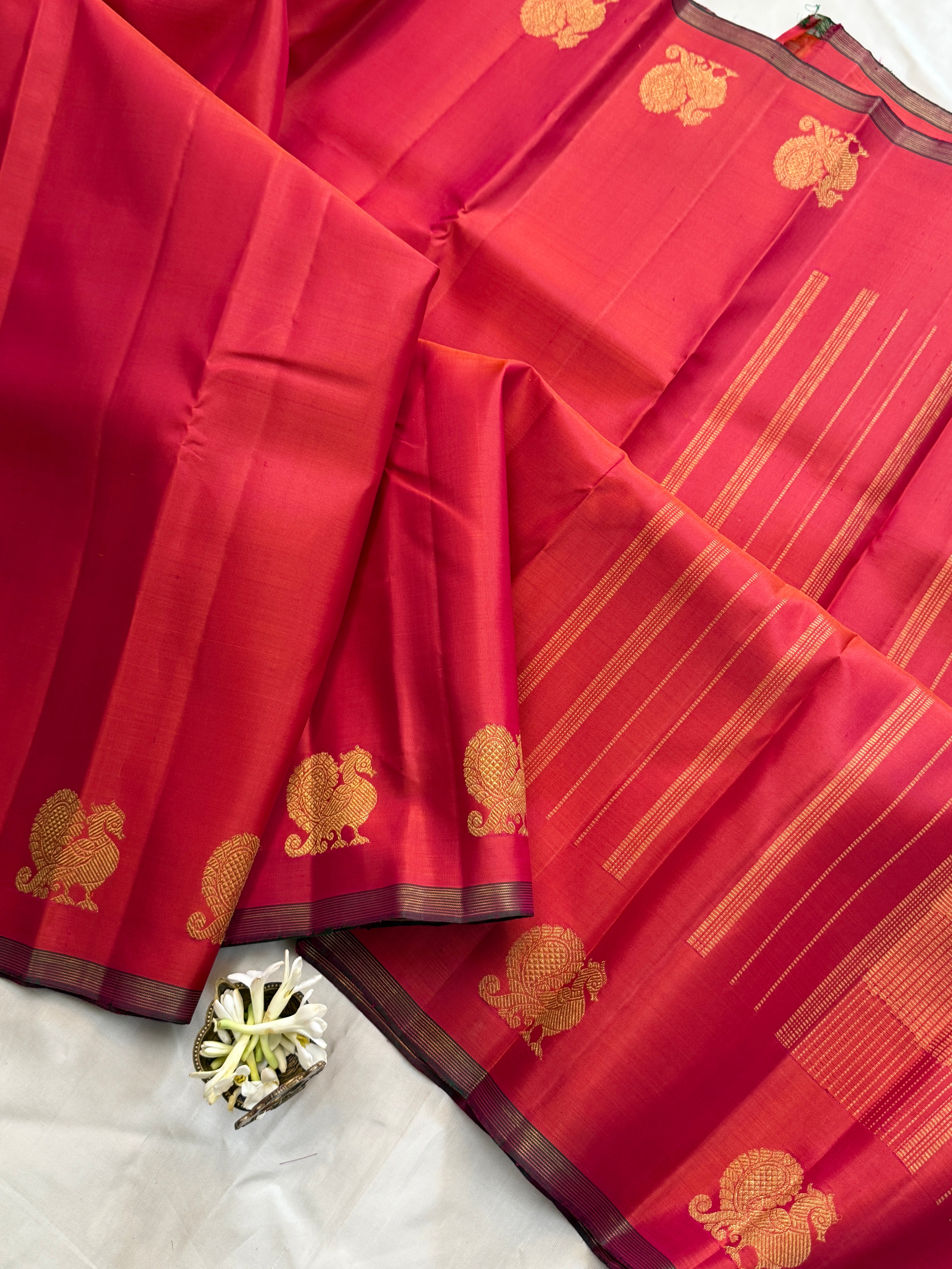 Kanagambaram border Annam Butta Kanjipuram silk /CLSA11591