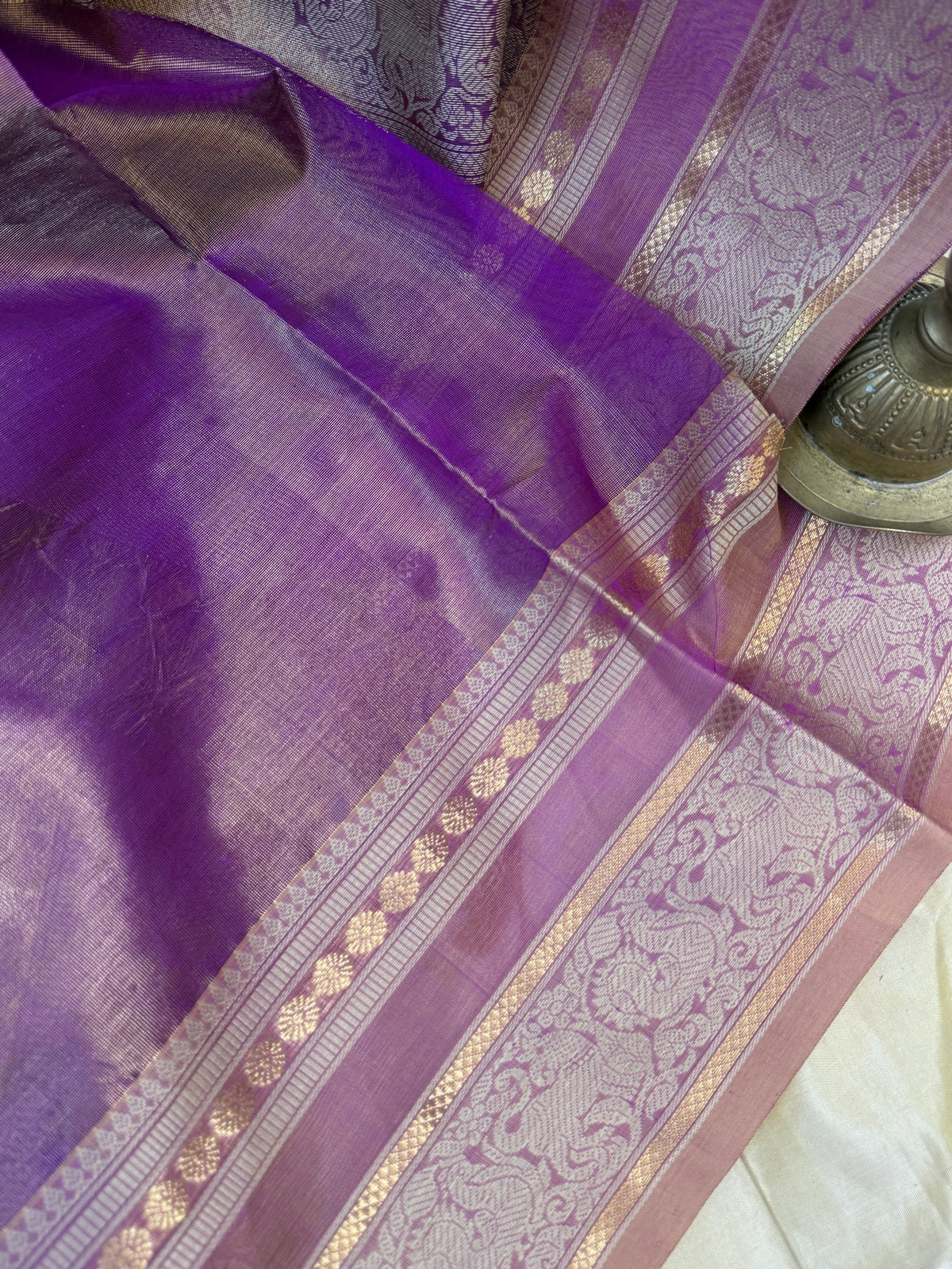 Premium silk cotton-tissue saree /clsa 12642