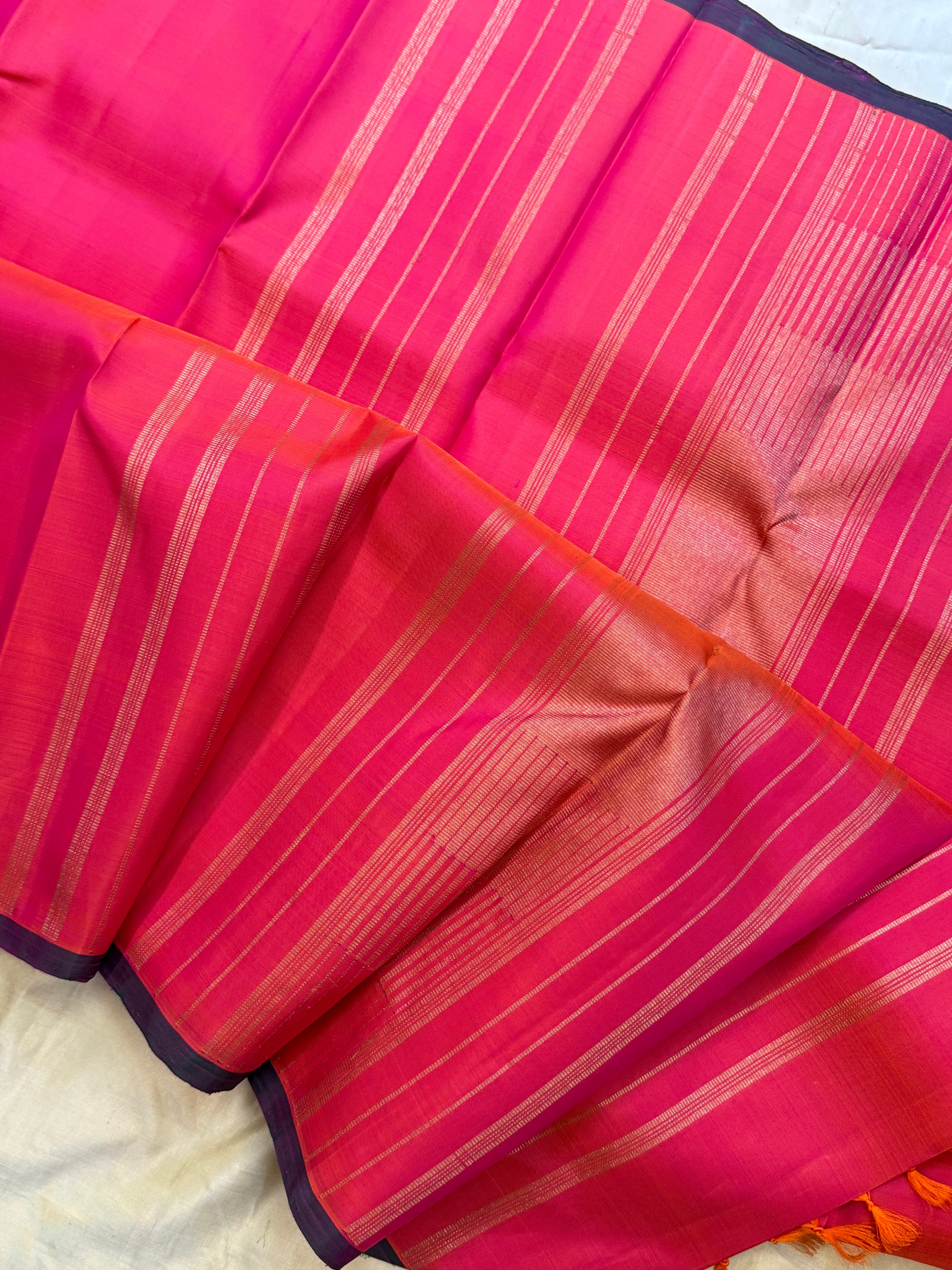 Kangambaram border annam butta borderless / Kanjipuram silk