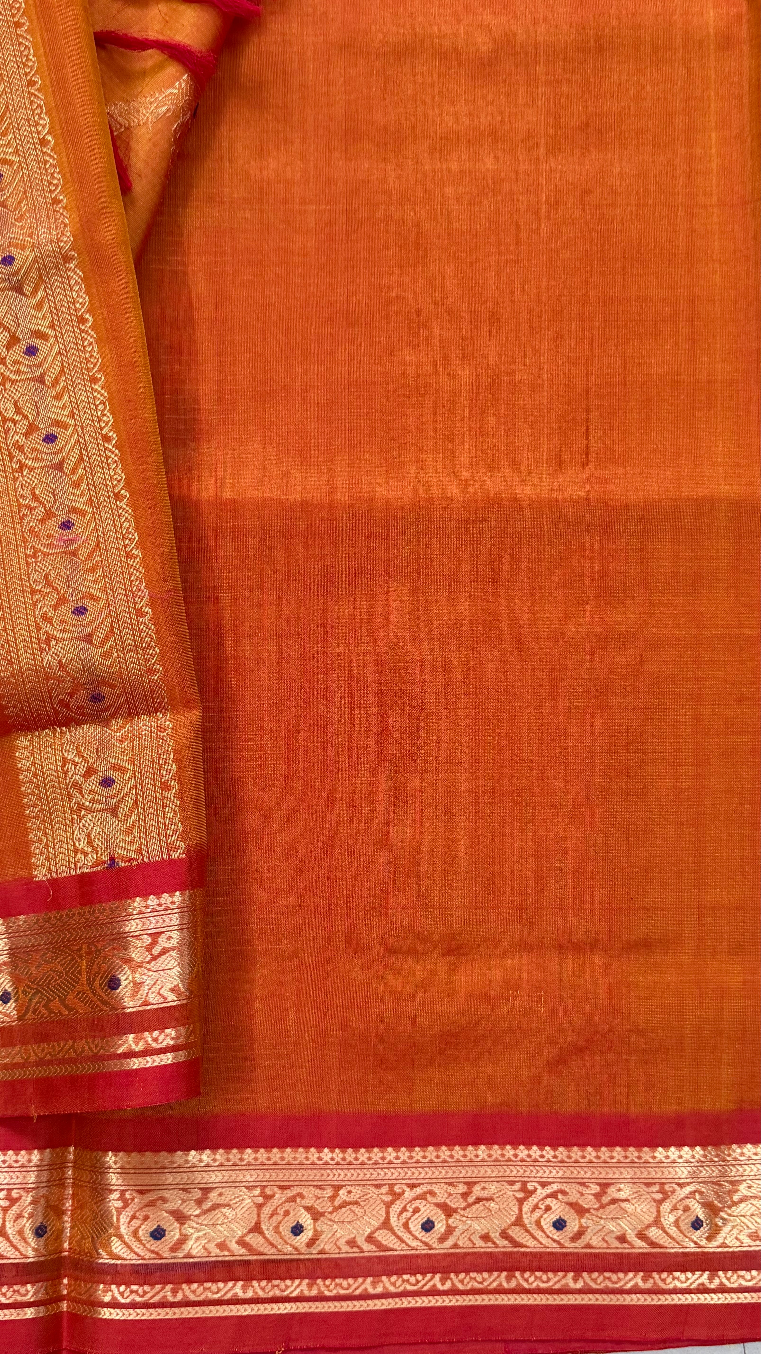 Kattam Meena work border premium silk
