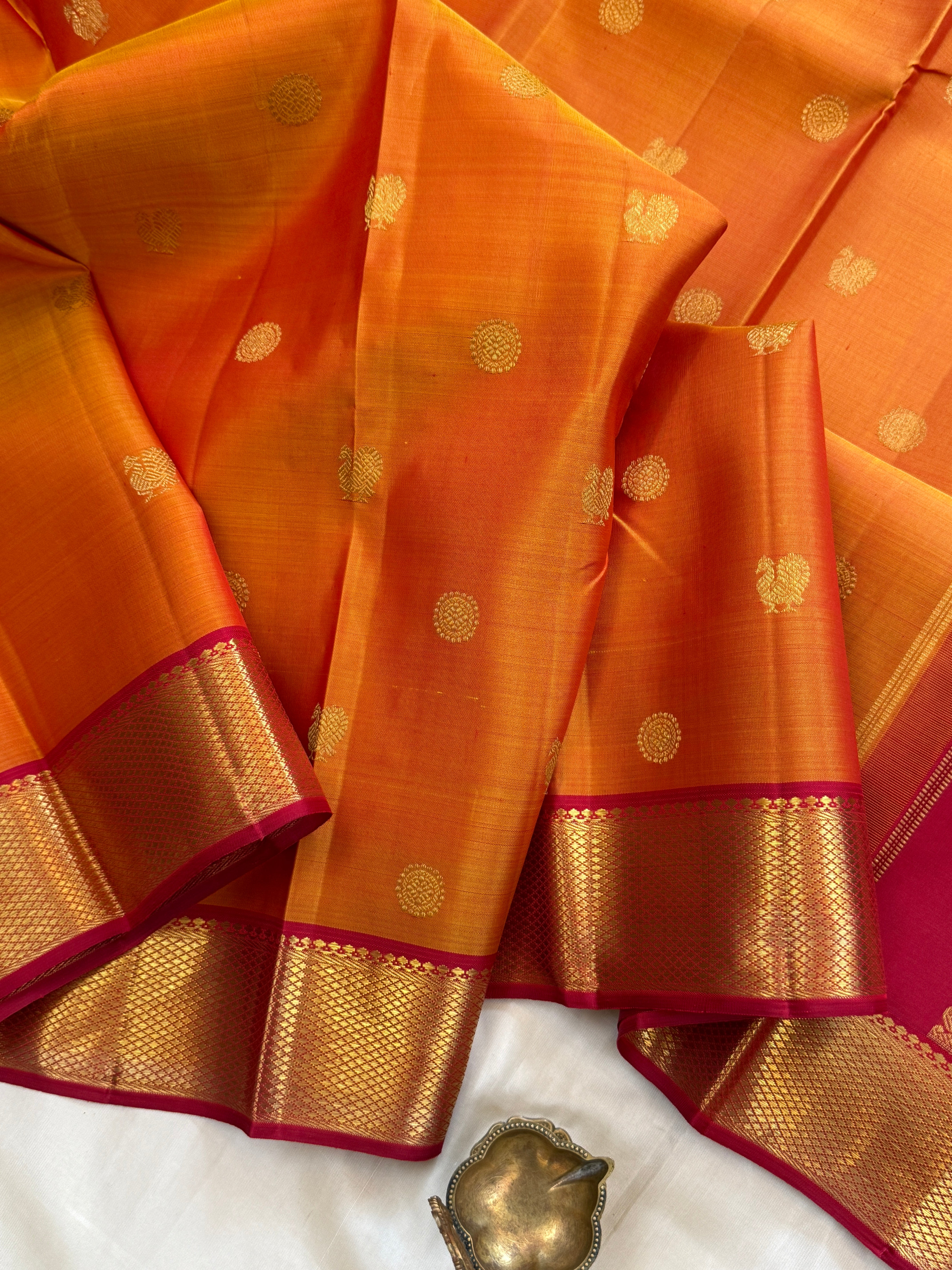 Semi contrast / Kanjipuram silk saree CLSA10353