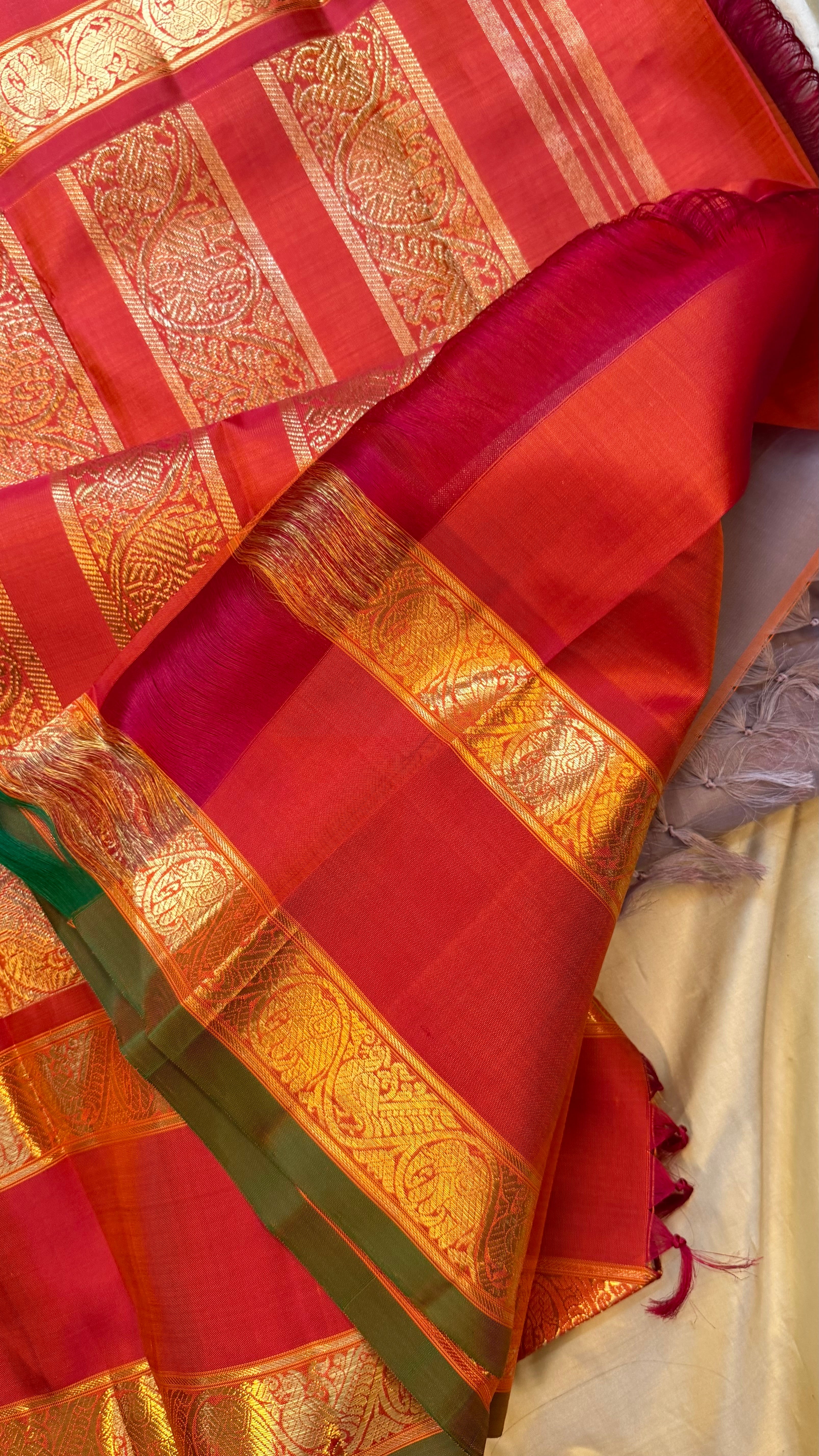 Vintage recreation Korvai / Kanjipuram silk