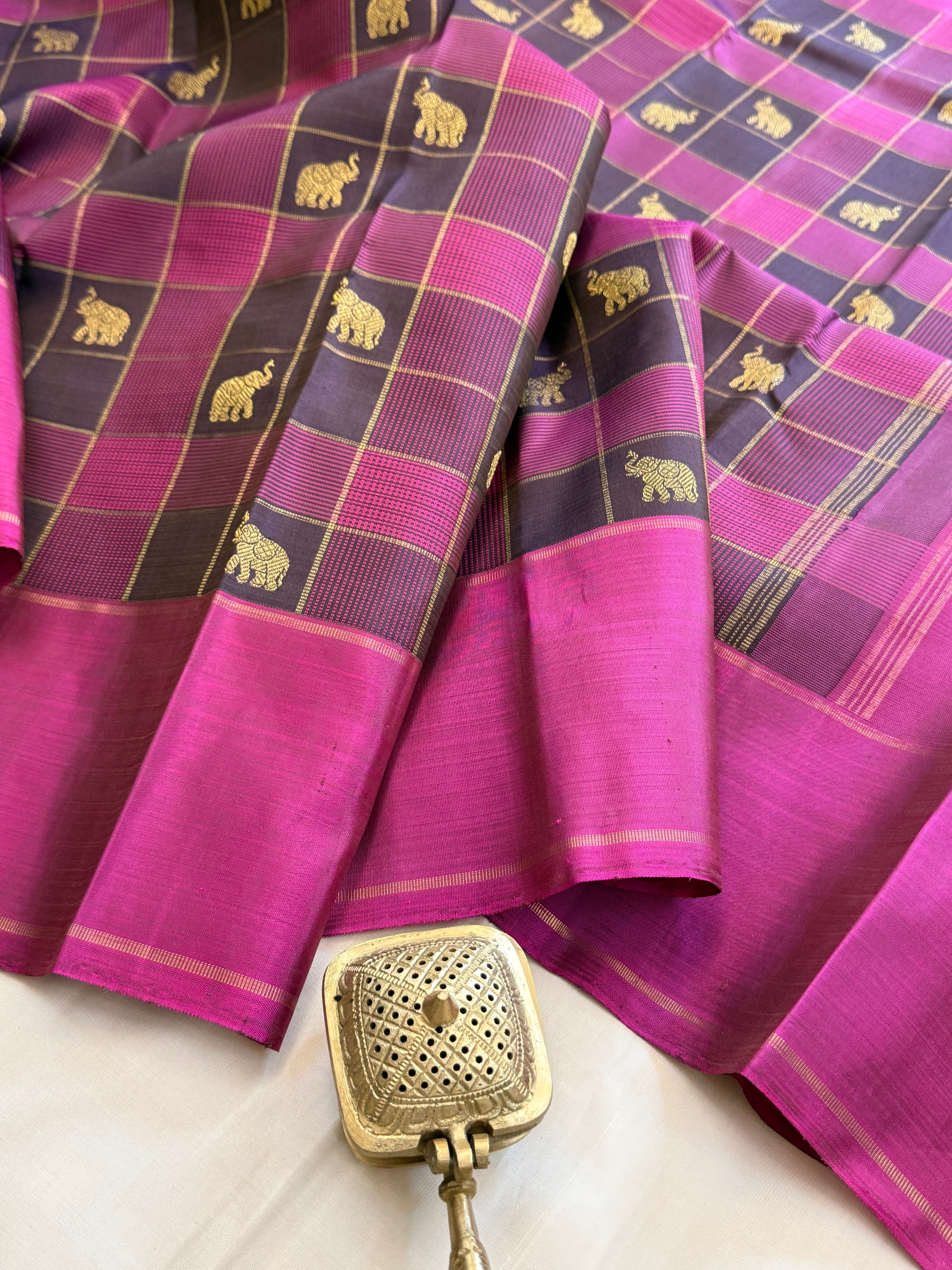 Chettinad Kattam Pure Kanjipuram silkCLSA11338
