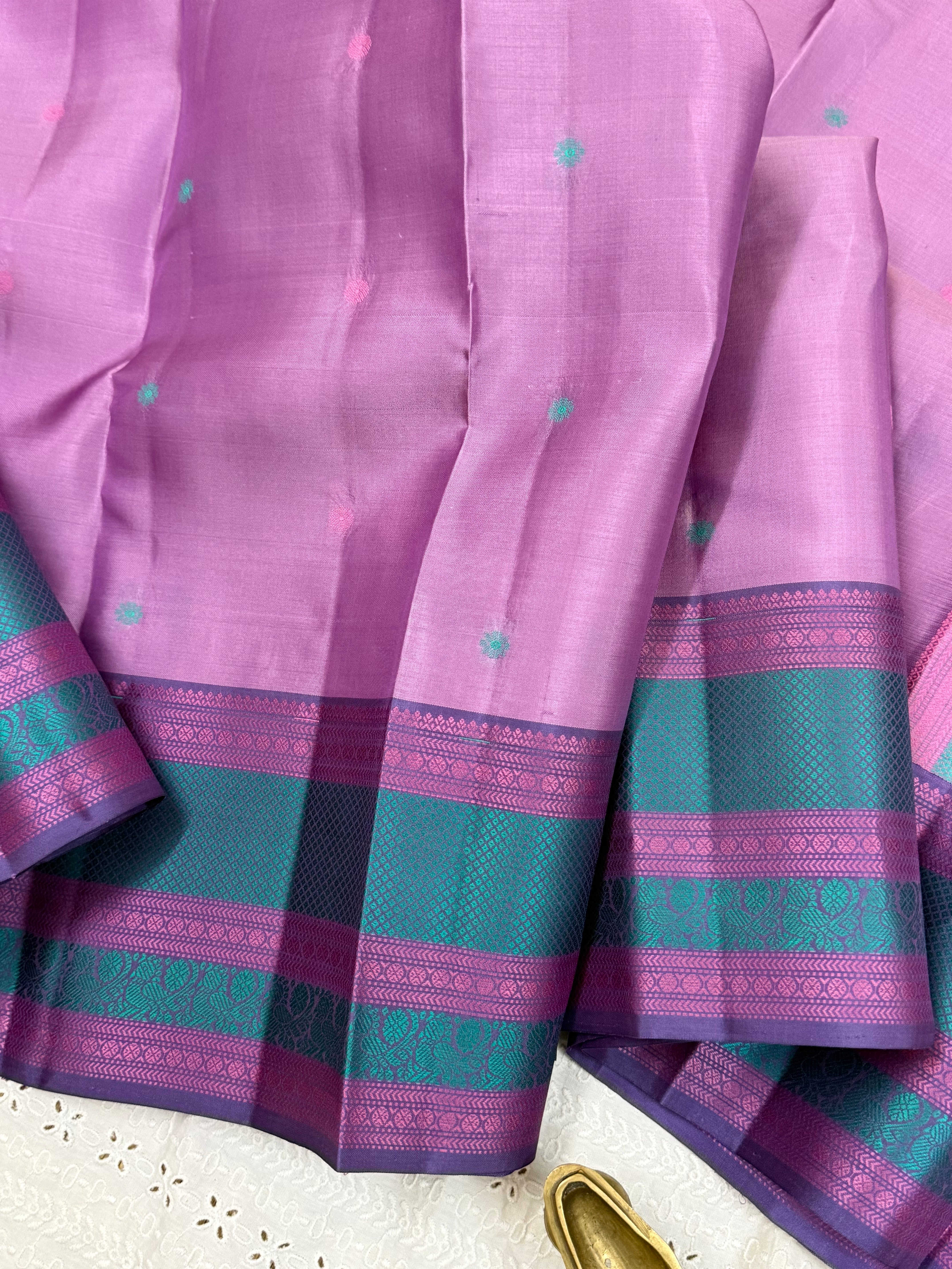 Lavender Thread Work/Varnangal Soft Silk