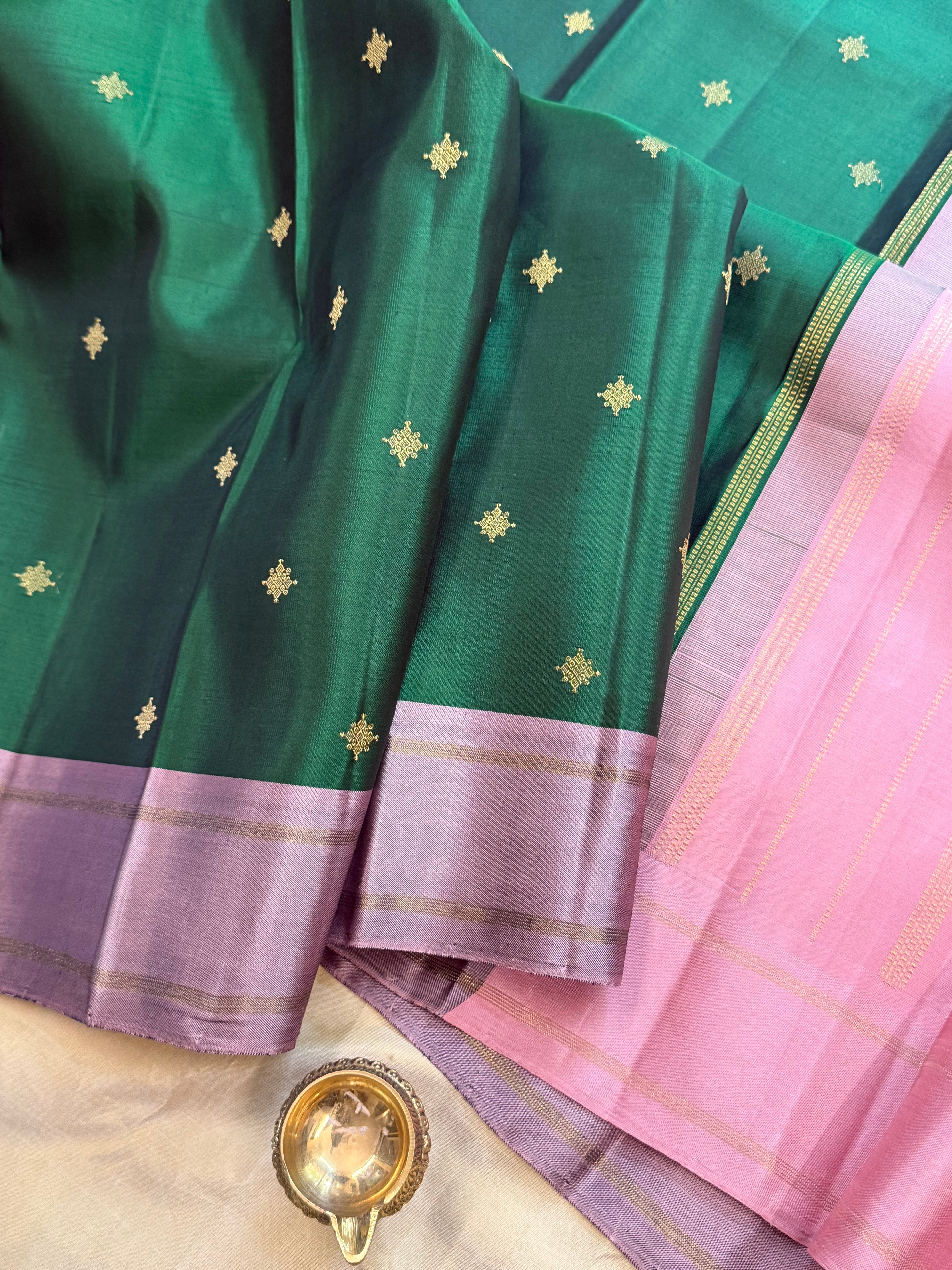Green and pink / Kanjipuram Silk