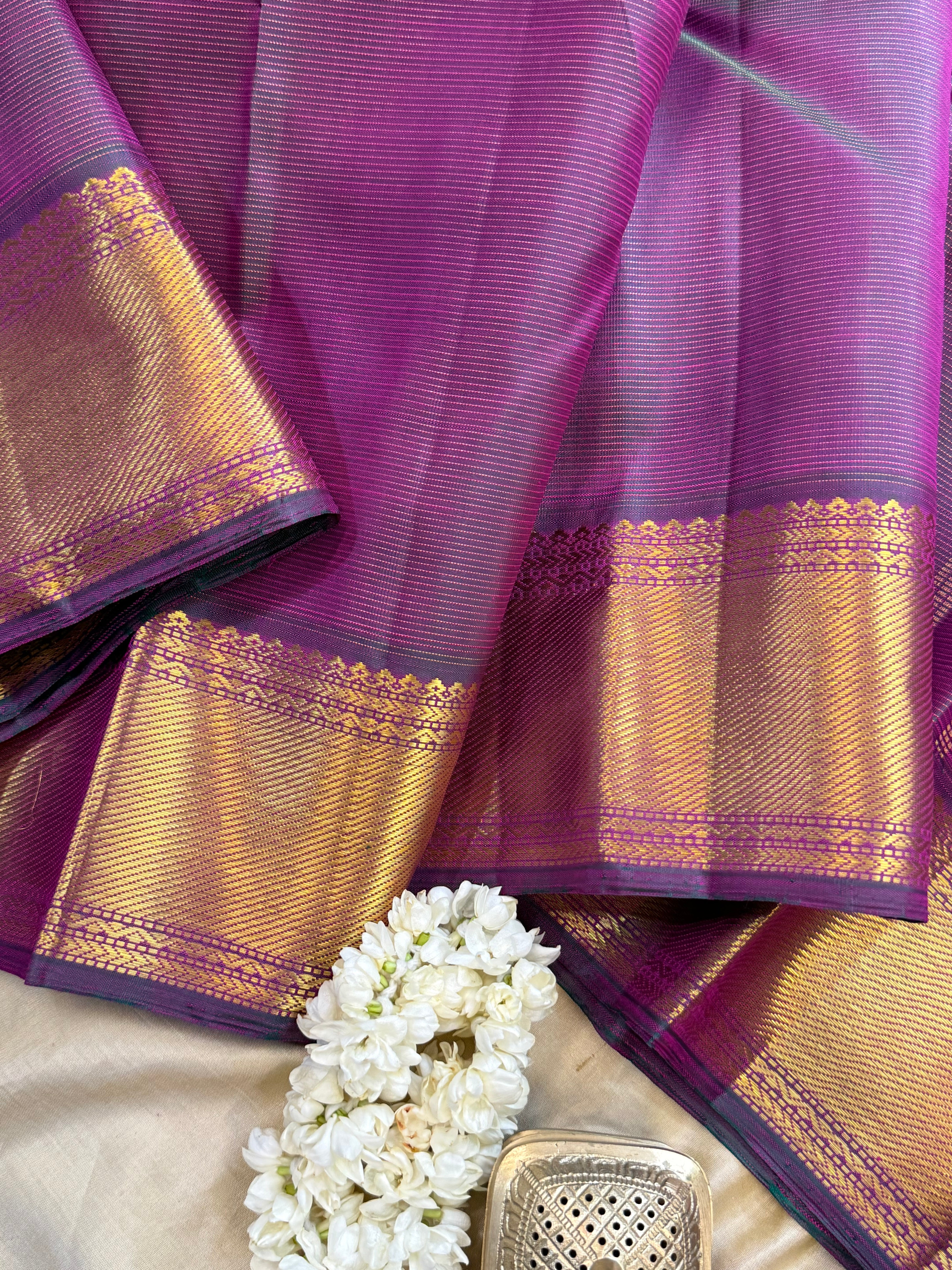 Vadamalli shot green vairaoosi/ Arani silk CL10105
