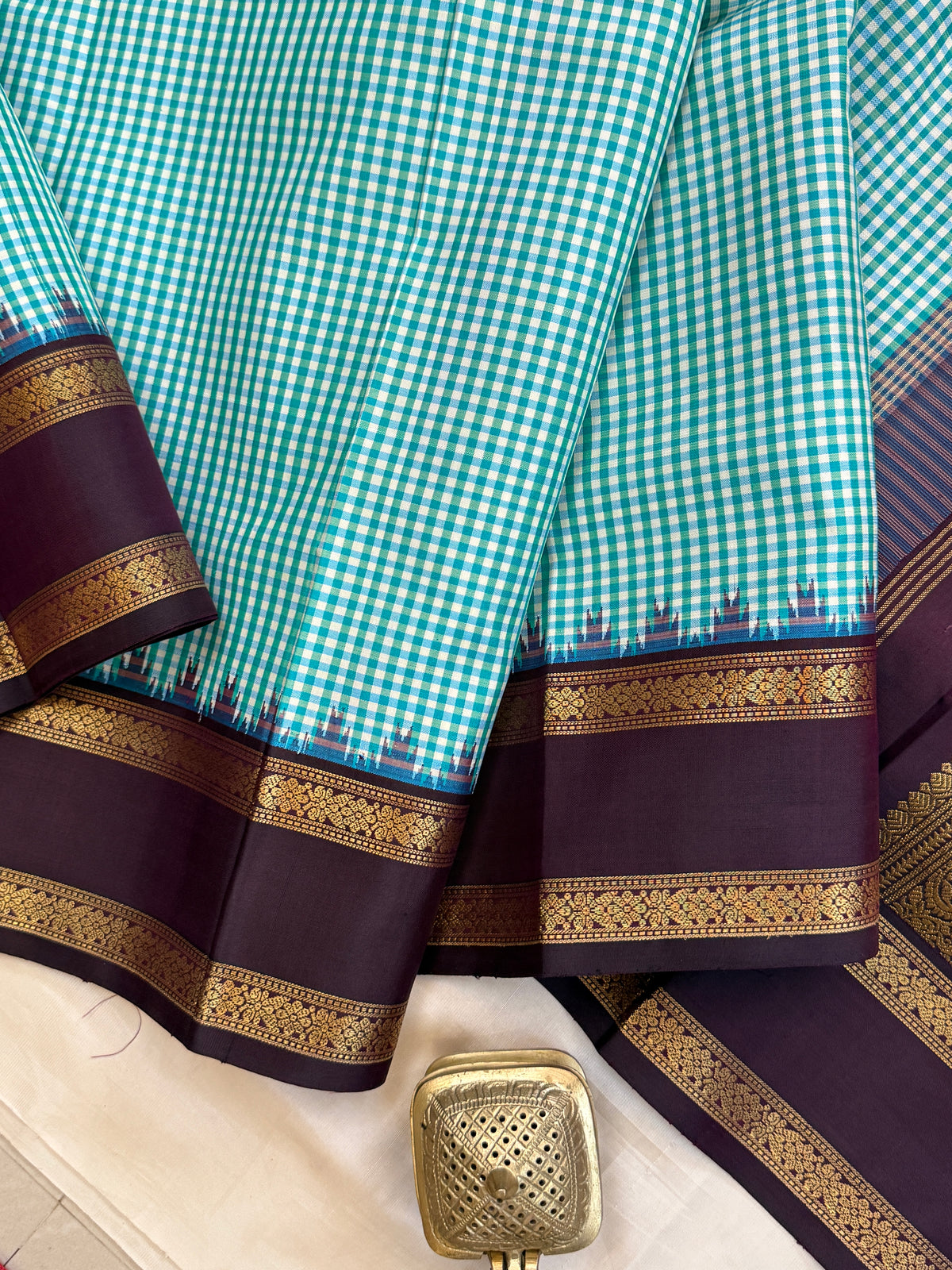 Special edition pattani Kattam and unusual kili pallu silk saree/clsa 12437