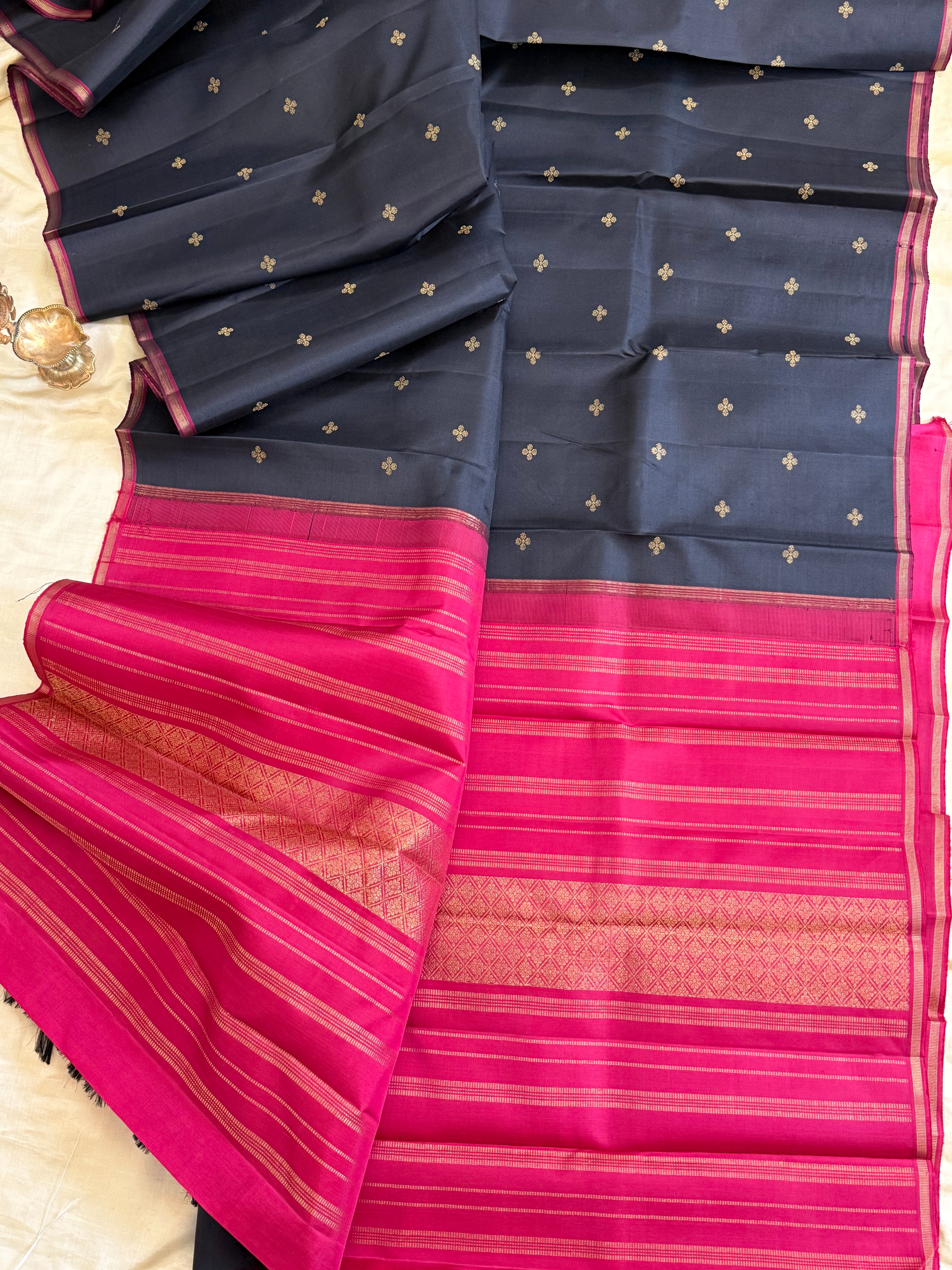 BODY ZARI BUTTA BLOCK /KANJIPURAM SILK SAREE CLSA 10920