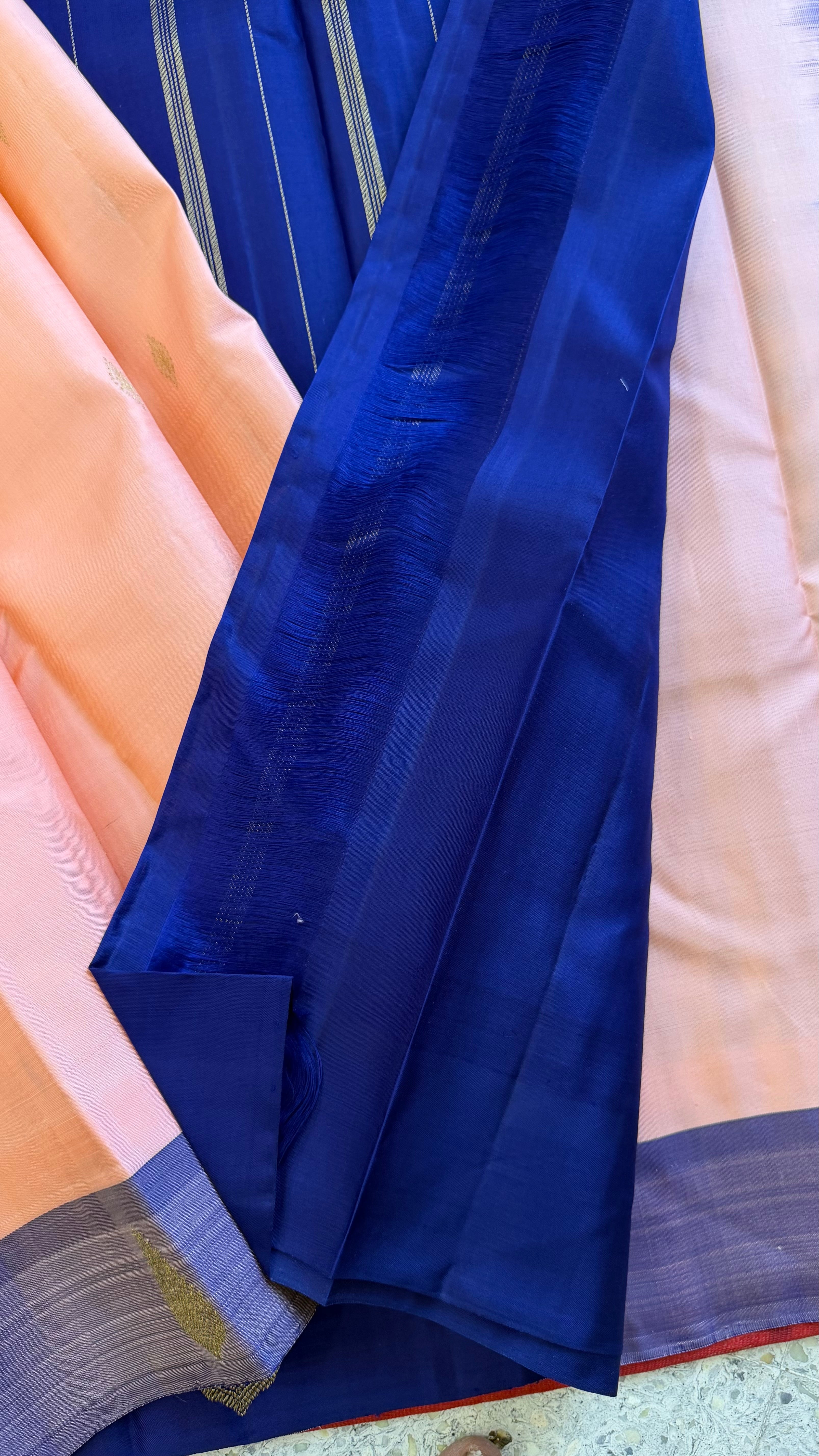 Flamingo pink Butta / Kanjipuram silk