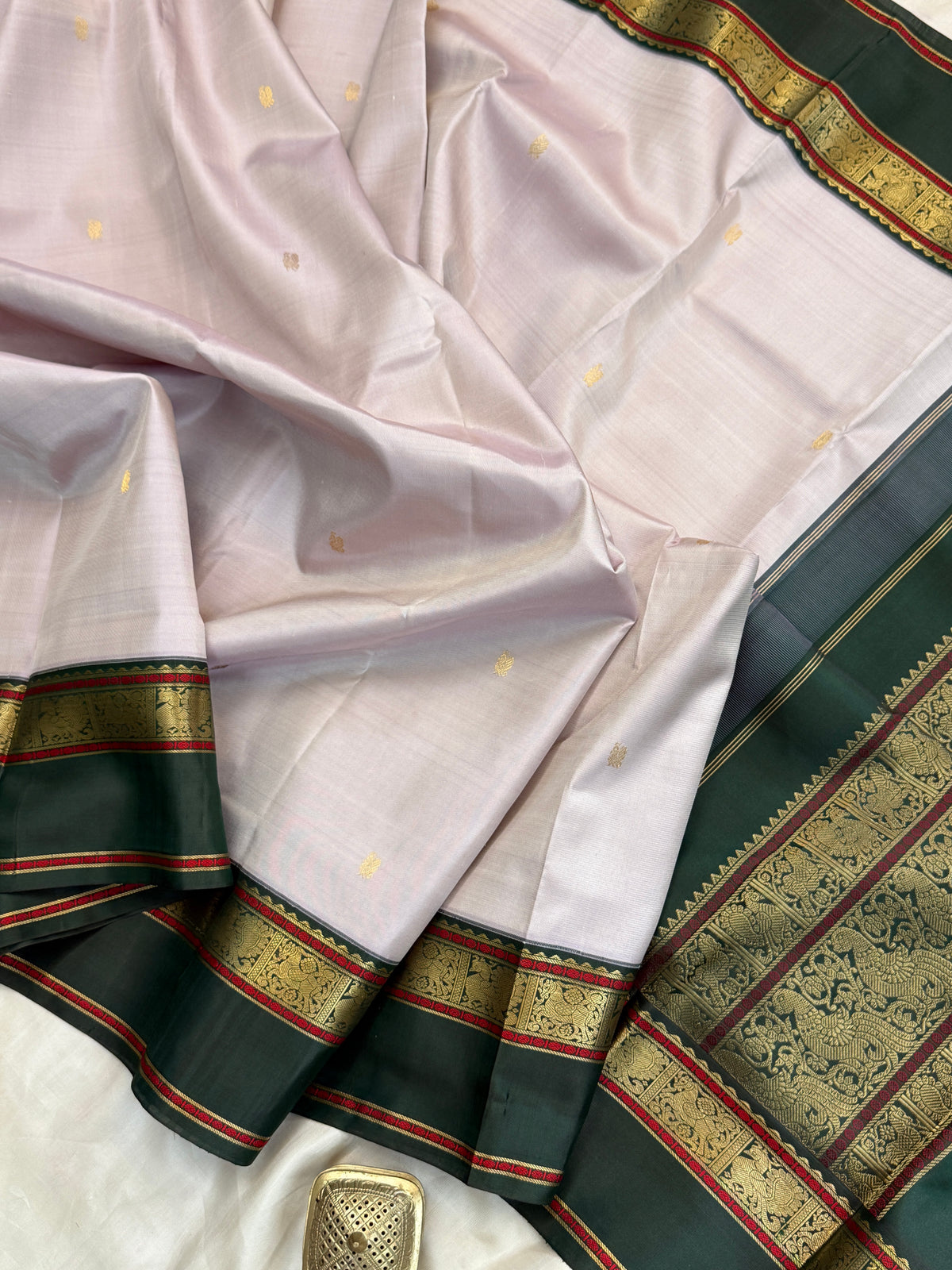 Special edition-unique pallu and Korvai pure silk saree clsa 12578