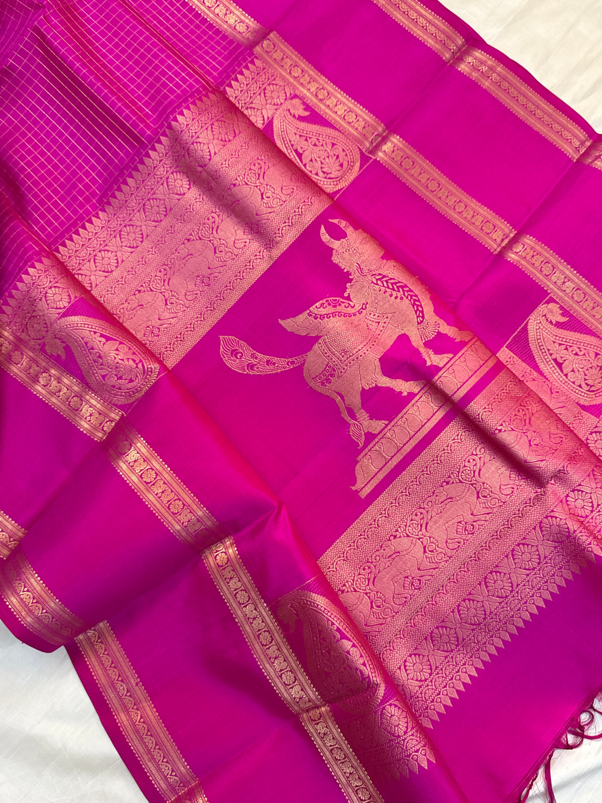 festivel edit _special edition_Rani pink and body Zari kattam/ silk saree clsa 12404