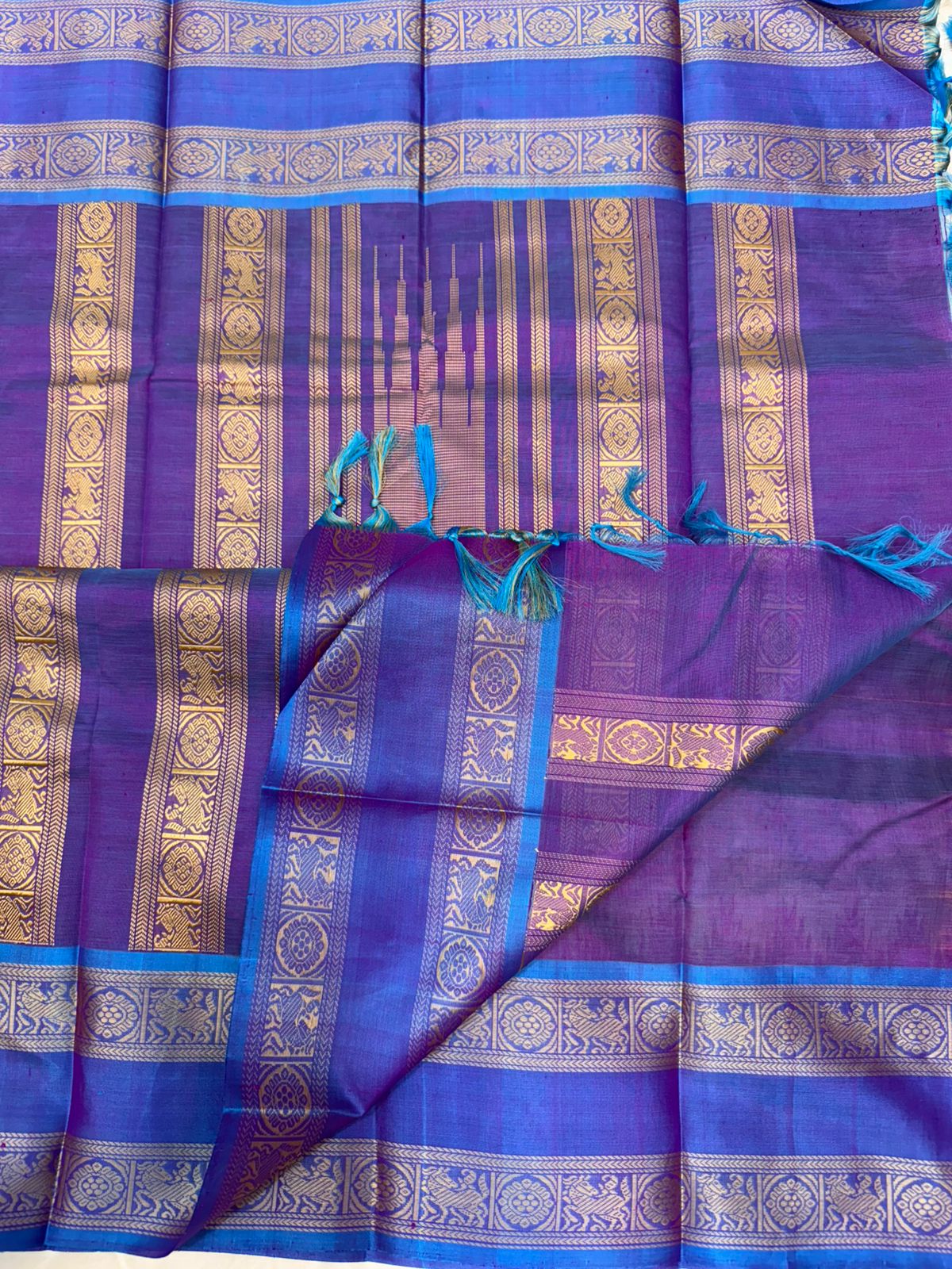 Sandal cotton body - Lavender silk border