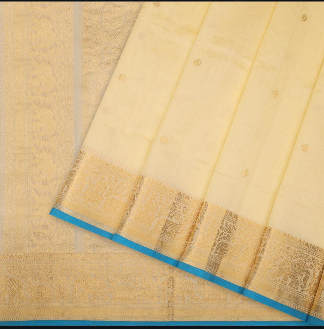 Lemon yellow silk cotton