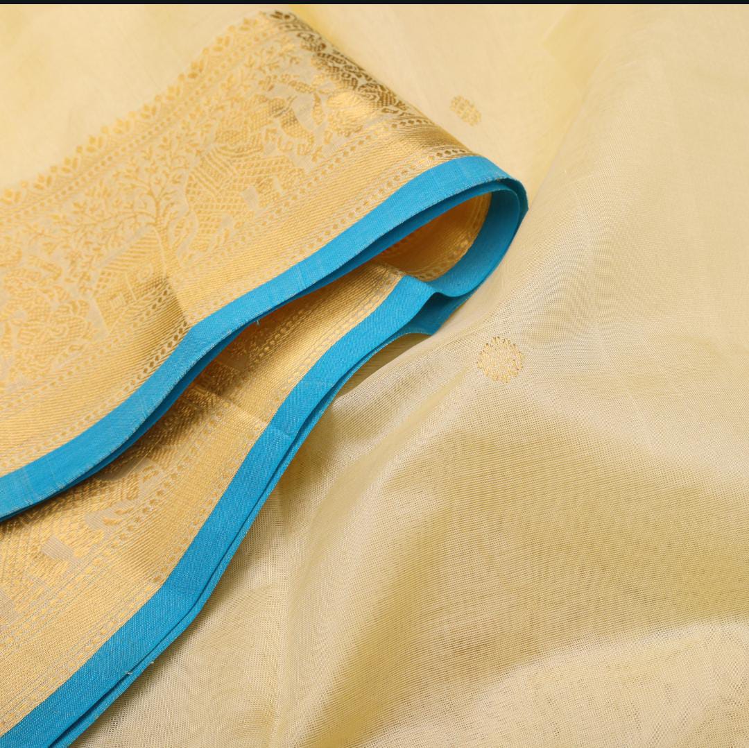 Lemon yellow silk cotton