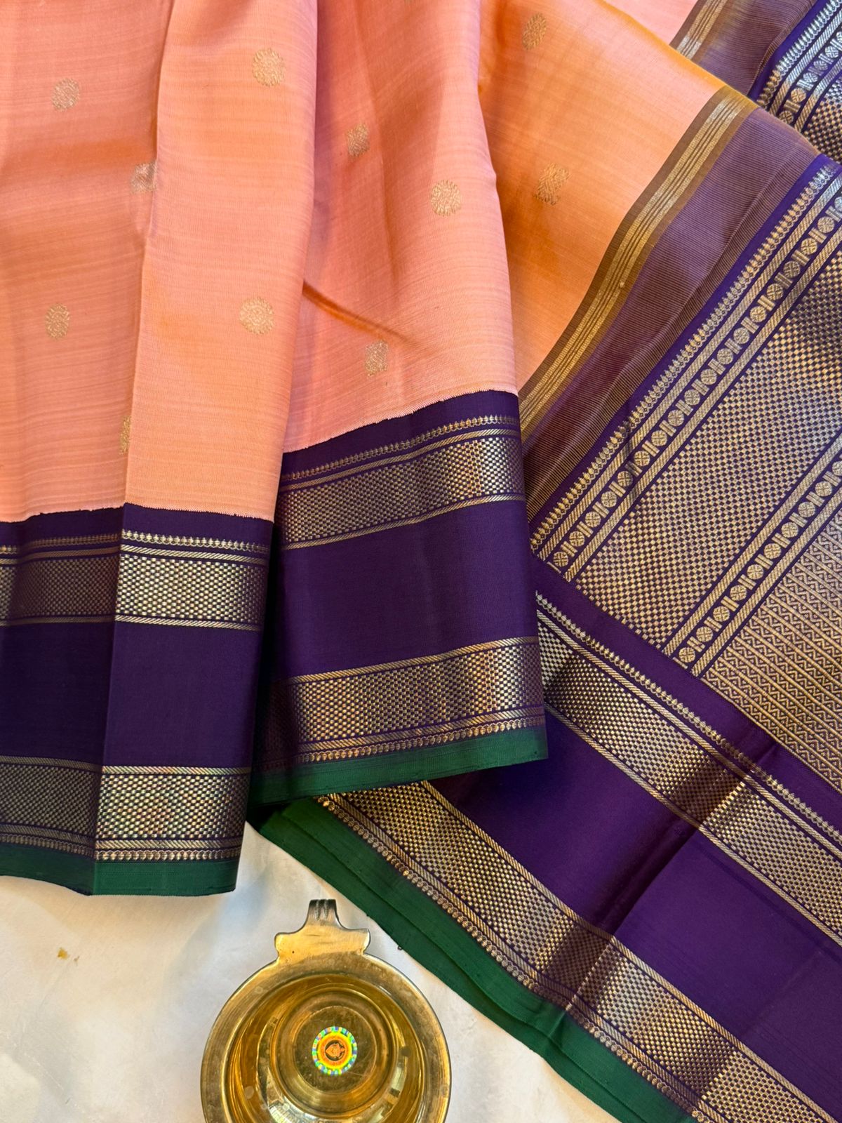 Kanagabaram rettapet kai korvai/ kanjipuram silk