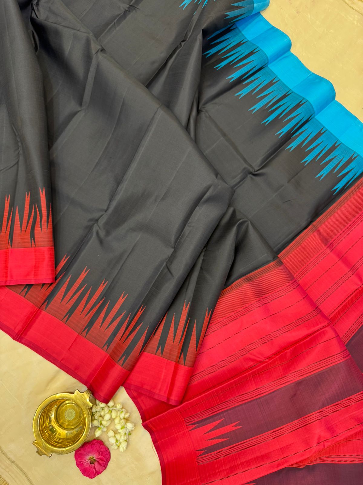 Black ganga jamuna/ Arani silk