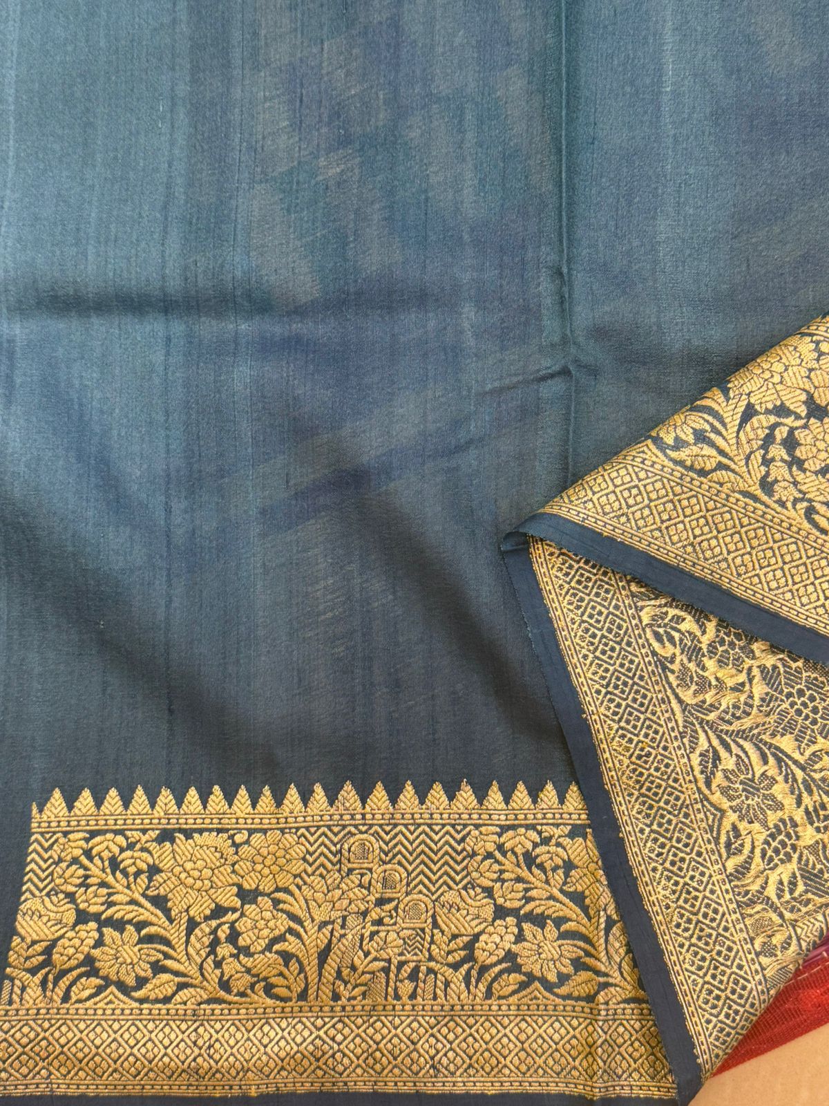Black / Tussar georgette benarasi