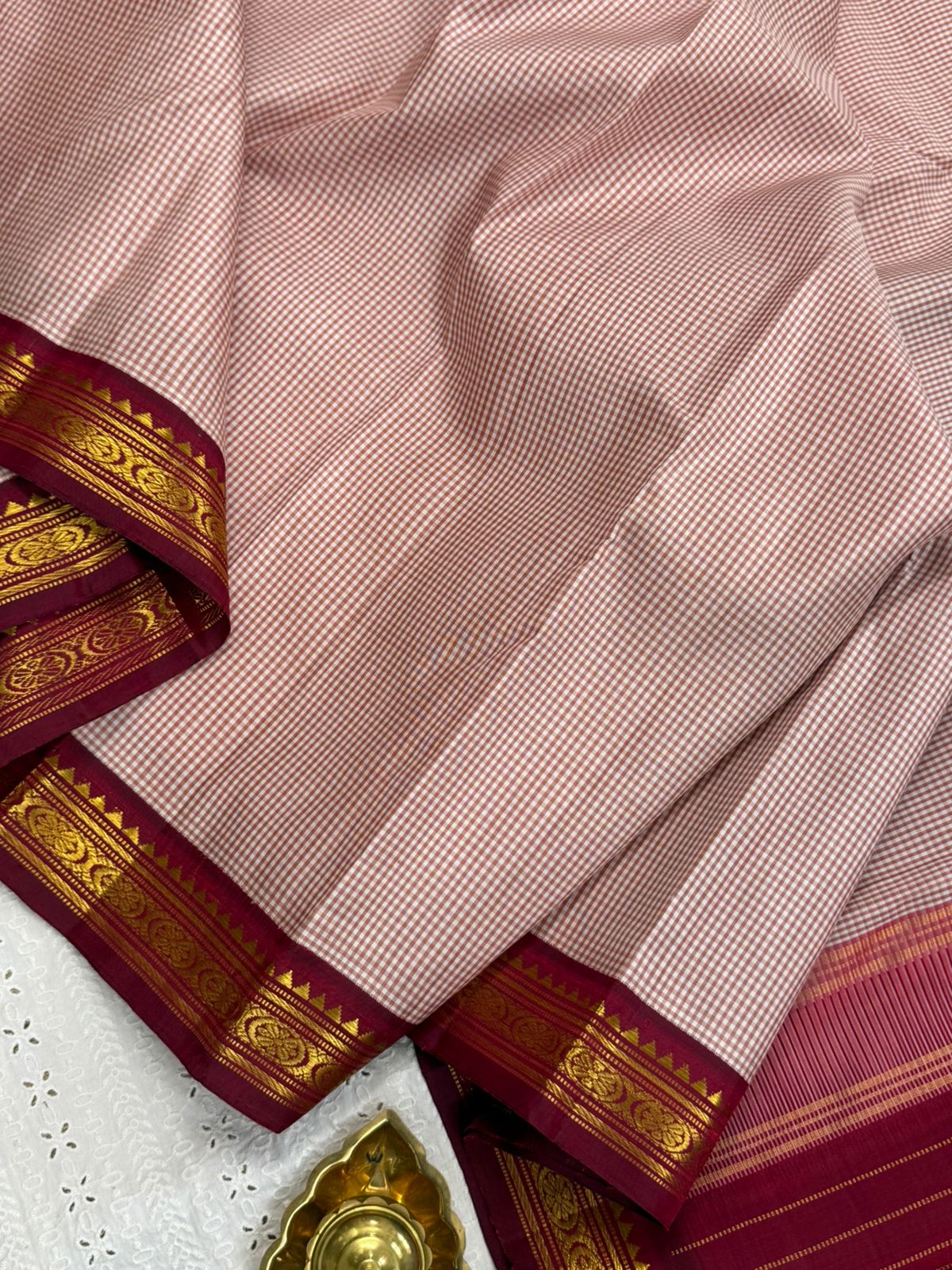 Pink checks and araku / Arani Silk CLSA9879