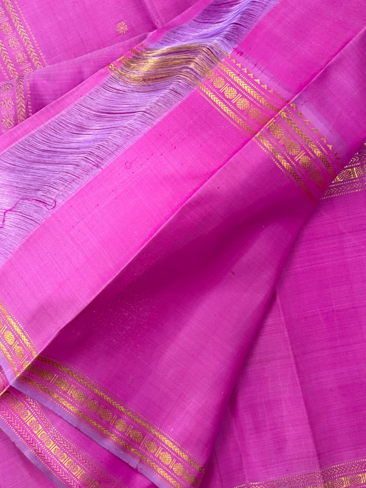 Teal green and pink long border/ Arani silk CLSA9867