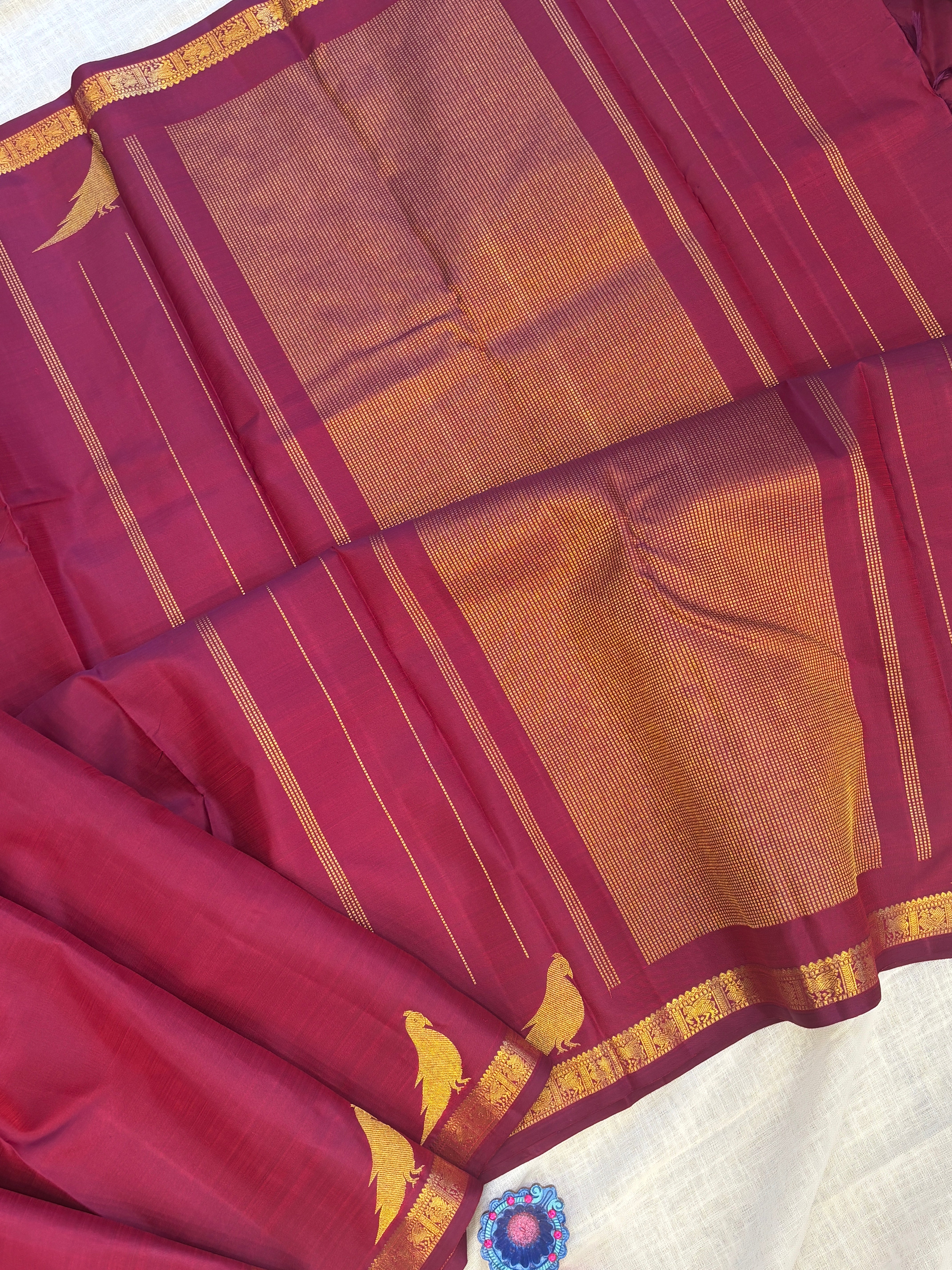 Pinkish Araku kondai killi / kanjipuram silk