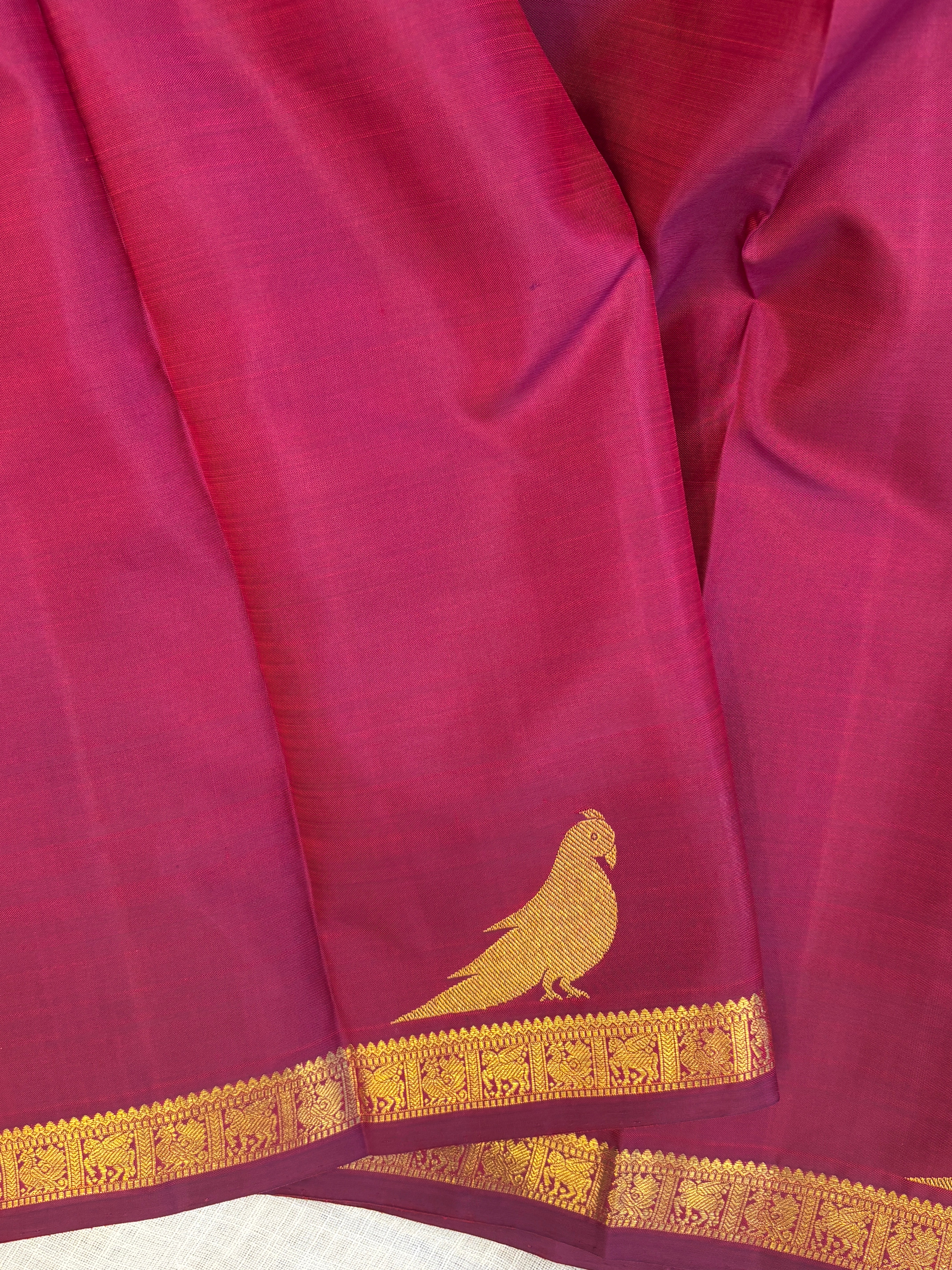 Pinkish Araku kondai killi / kanjipuram silk